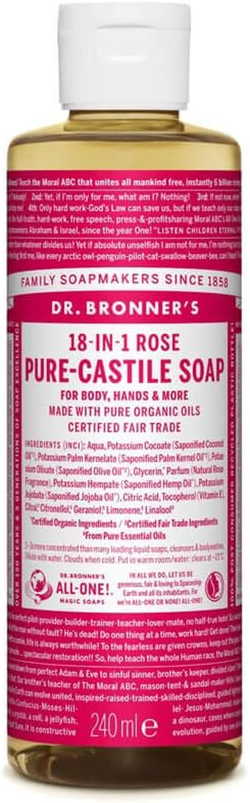 Dr. Bronner'S Pure Castile Liquid Soap 60 Ml, Sandalwood Jasmine image number 3