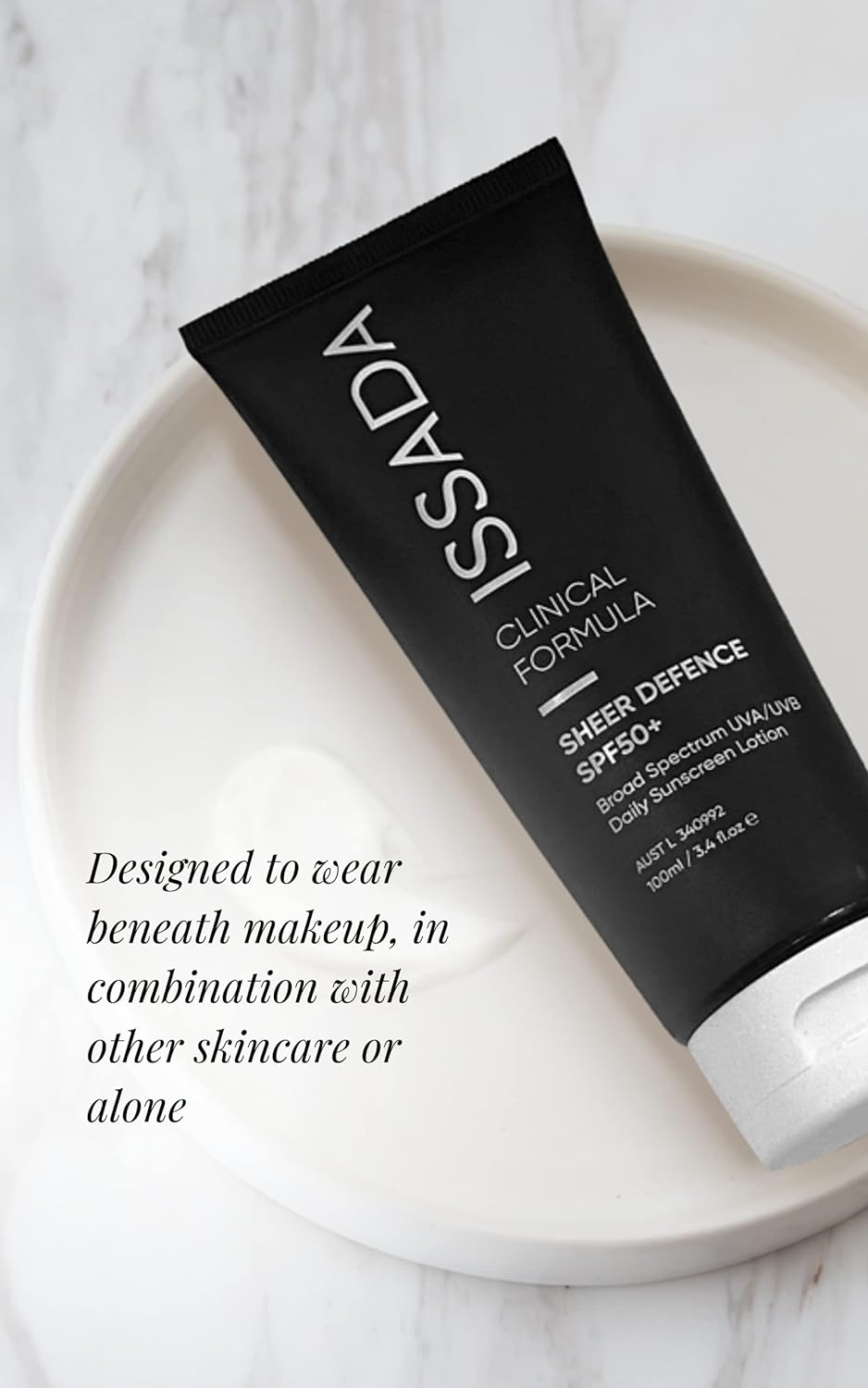 Issada Clinical Formula Sheer Defence SPF50+ Sunscreen - Face Sunscreen, Protect against the Sun'S Harmful Rays, Minimise Lines and Wrinkles - 100Ml image number 2