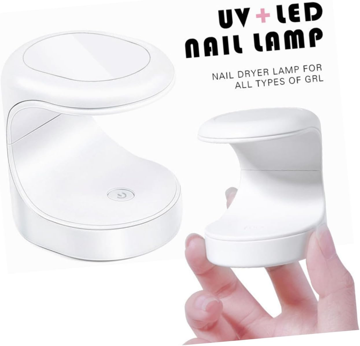 EXQUIMEUBLE Portable Mini Nail Lamp USB Nail Dryer Kit with LED Light Beads for Manicure Material Fast Curing Gel Polish image number 2