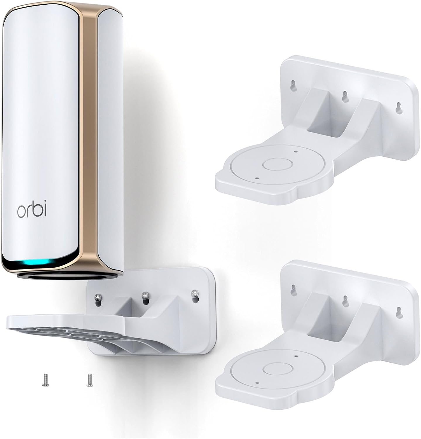 EDUP Wall Mount Kit for Orbi 970 770 870 Wifi 7 Mesh Systems and Netgear Nighthawk Wifi 7 Router (RS100 RS200 RS300 RS500 RS600 RS700S), Enhance Signal Coverage -White (Pack of 2) image number 5