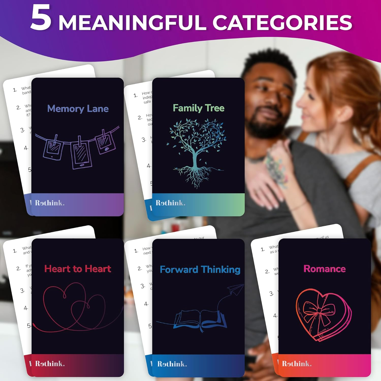 QUOKKA Conversation Cards for Couples Game - Know Me Better Questions for Couples - Wedding Gift | Relationship Connection - Date Night Cards for Married Husband & Wife image number 6