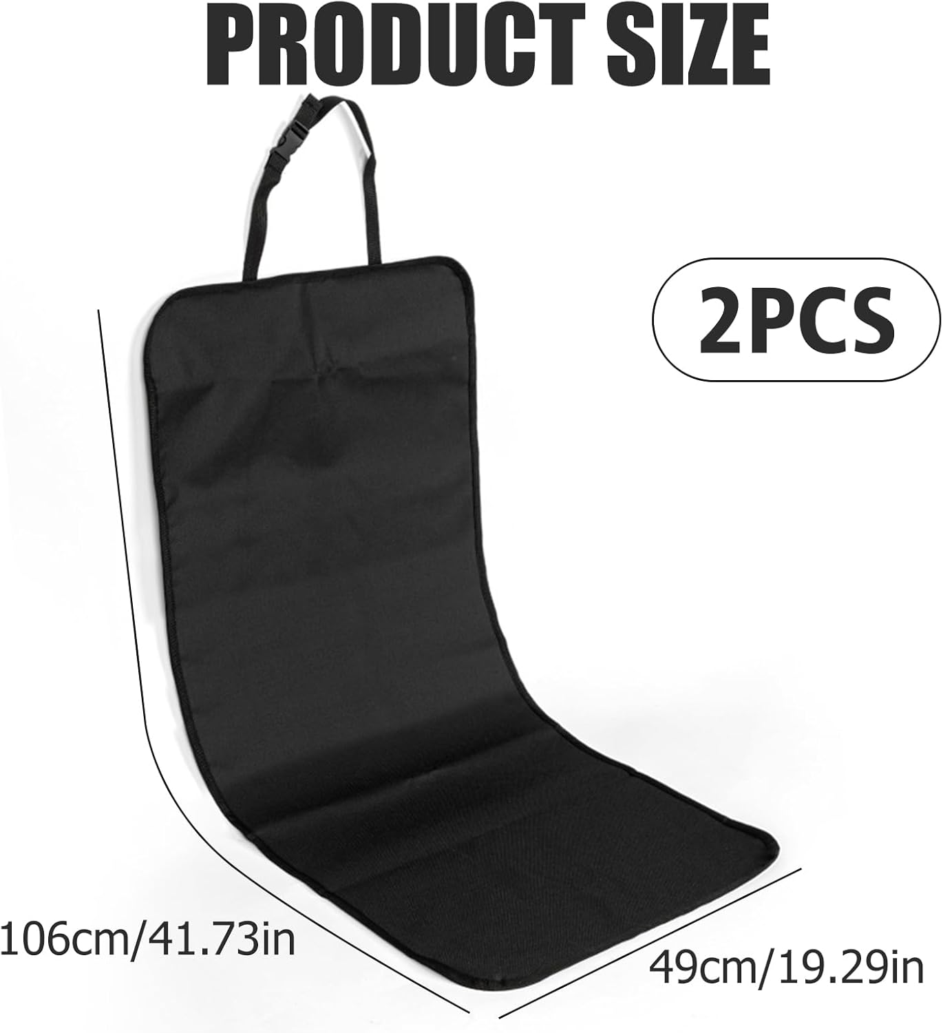 Bavooty Car Front Seat Cover for Dogs, Car Seat Cover for Pets, All Cover Waterproof Dog Seat Cover, Car Seat Protector Dog Blanket, Car Seat Cover Dog, for Cars, Suvs, Trucks, Pack of 2, Black image number 6