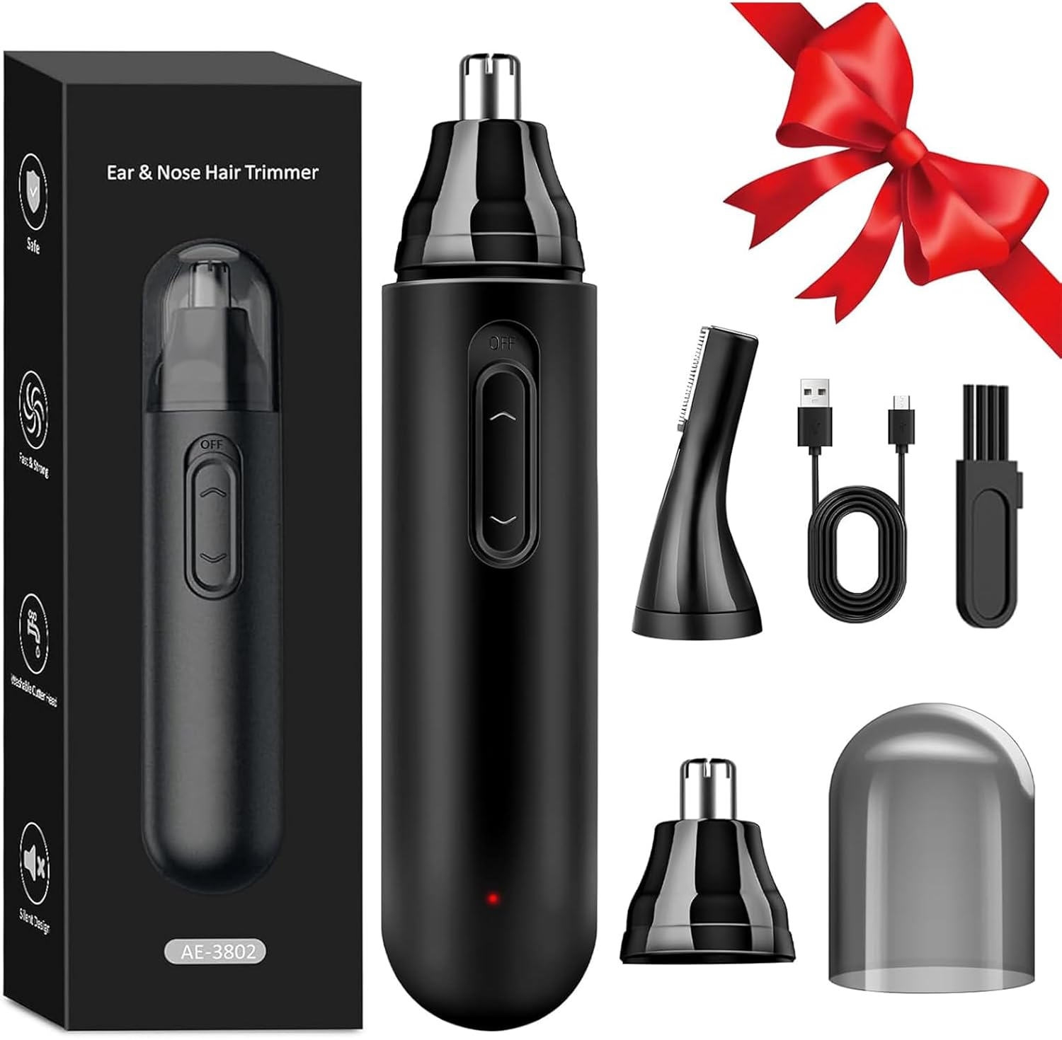 Nose Hair Trimmer for Men, Ear Hair Trimmer, Rechargeable Type-C, Ipx7 Waterproof, Ideal for Trimming Nose Hair, Ear Hair, and Eyebrows, Suitable for Both Men and Women image number 4