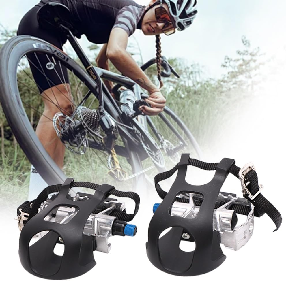 TOMVAES Bike Pedals 9/16" Spin Bike Pedal Mountain Bike Pedal for Outdoor Cycling and Indoor Exercise Bike, Replacement Alloy Multi-Purpose Bicycle Pedals Road Bike Pedals image number 1