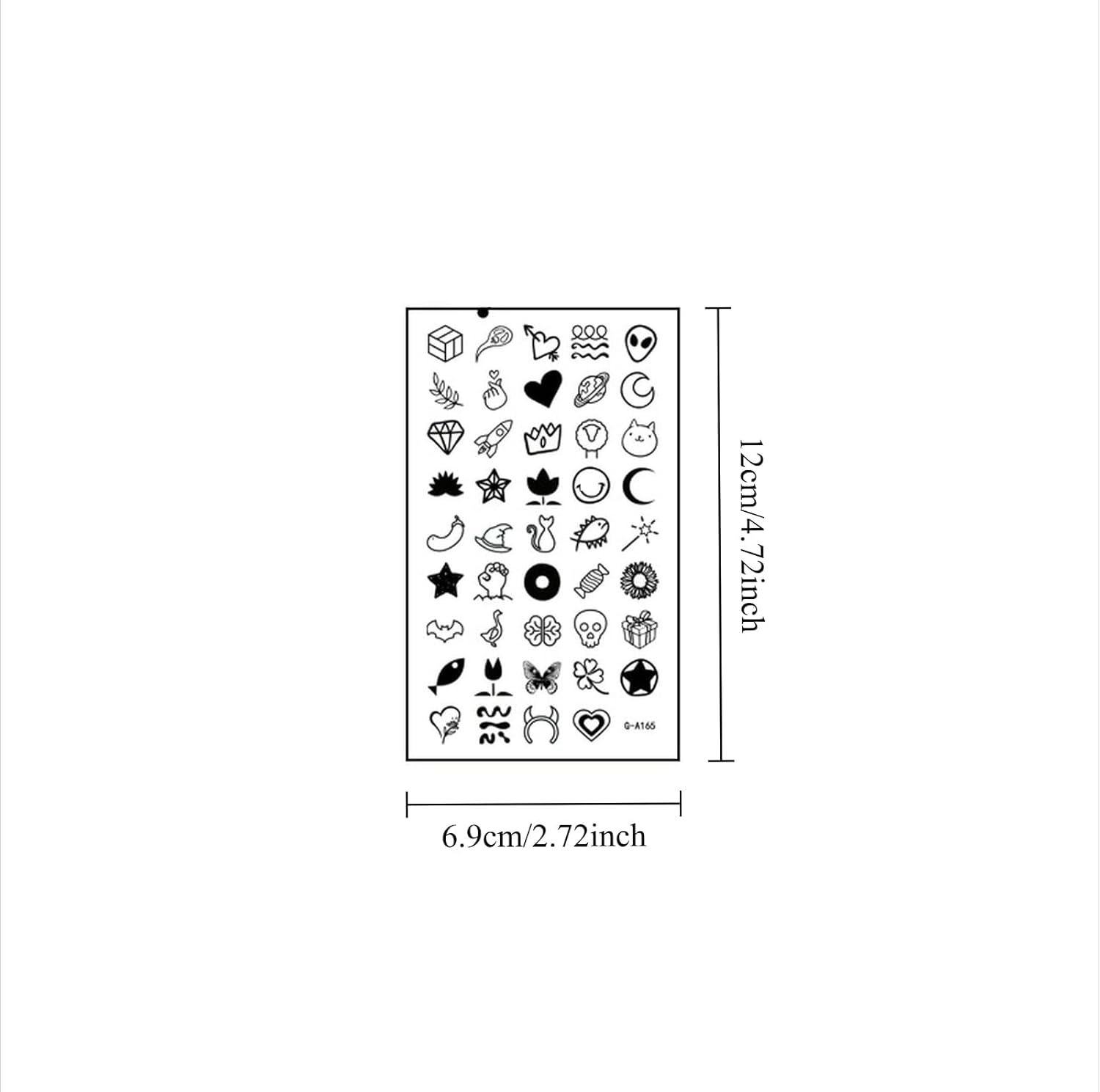 10 Sheets Mini Finger Tattoo Stickers Black Series Small Fresh Hand Clavicle Temporary Stickers