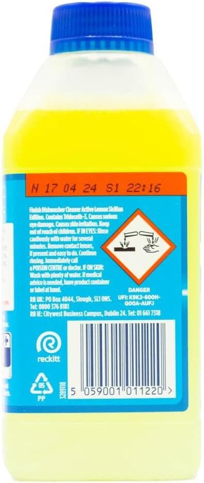 Finish 250Ml Dishwasher Cleaner Active Lemon image number 3