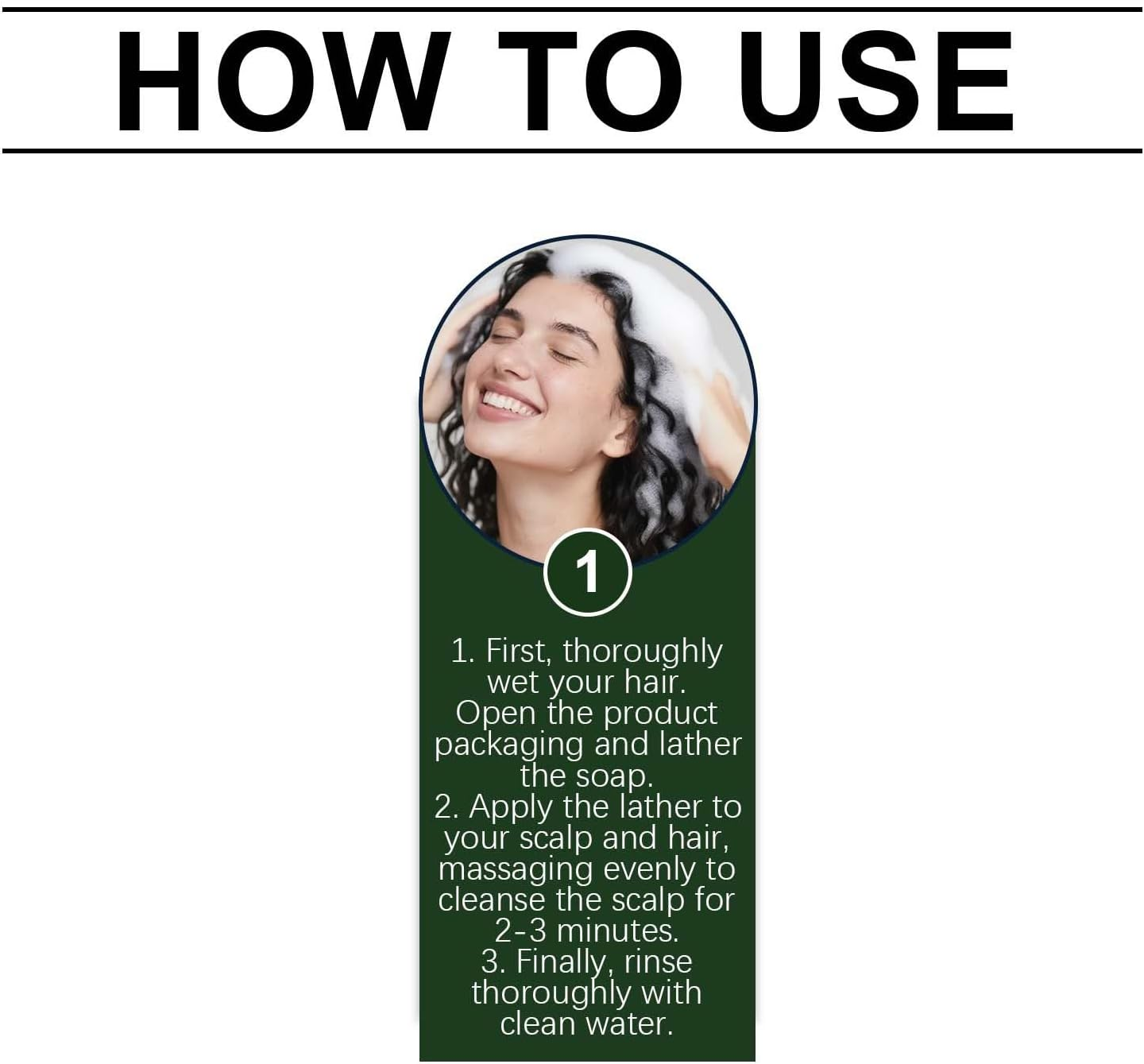 Olive Fruit Oil Shampoo Bar,Green Solid Soap,Coconut Triangle Hair, Conditioner Growth Promoting, Cleanser Strengthening,Smoothing Gentle,Cleansing Nourishing Care (1Pcs) - 3Pcs image number 2