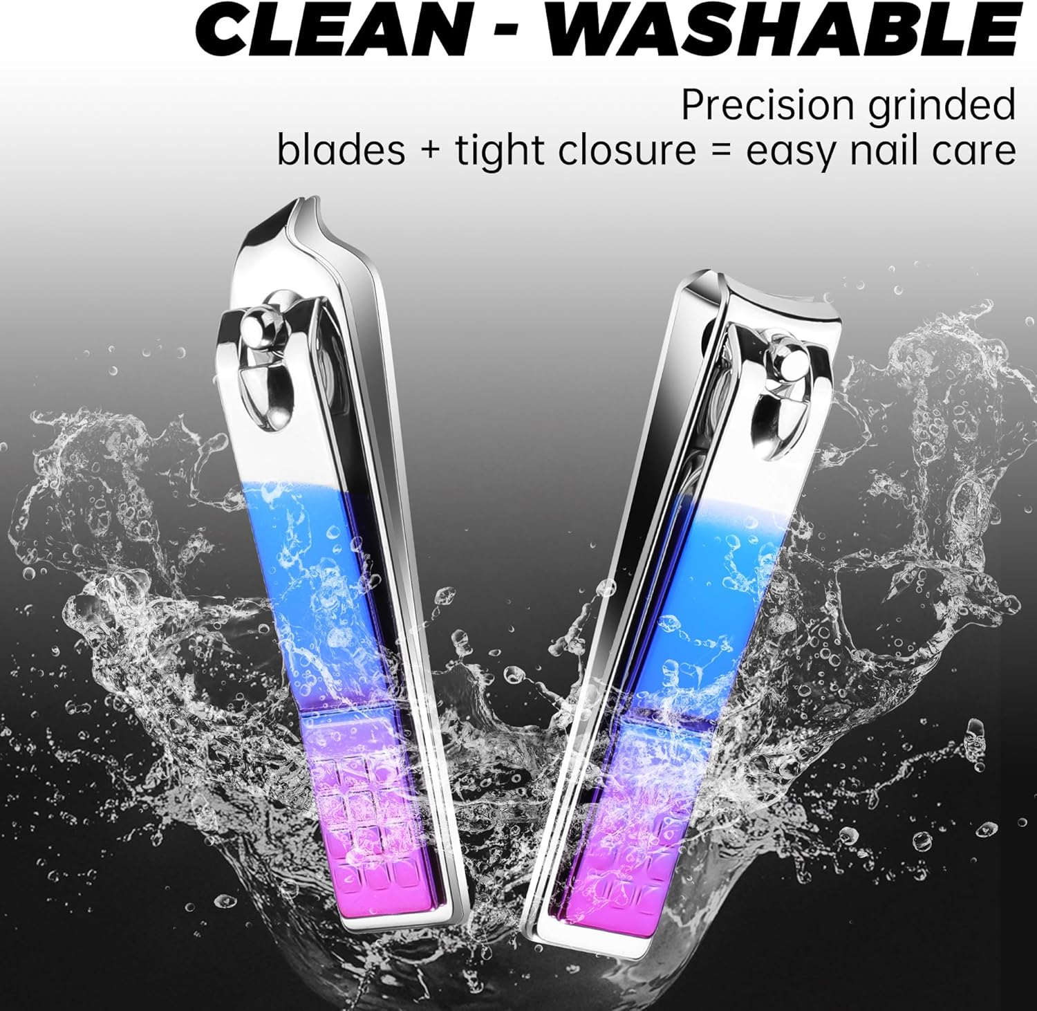 Plys Professional Manicure Set, Nail & Toenail Clippers Kit with Pliers, File and Travel Case for Complete Care (Multicolor)