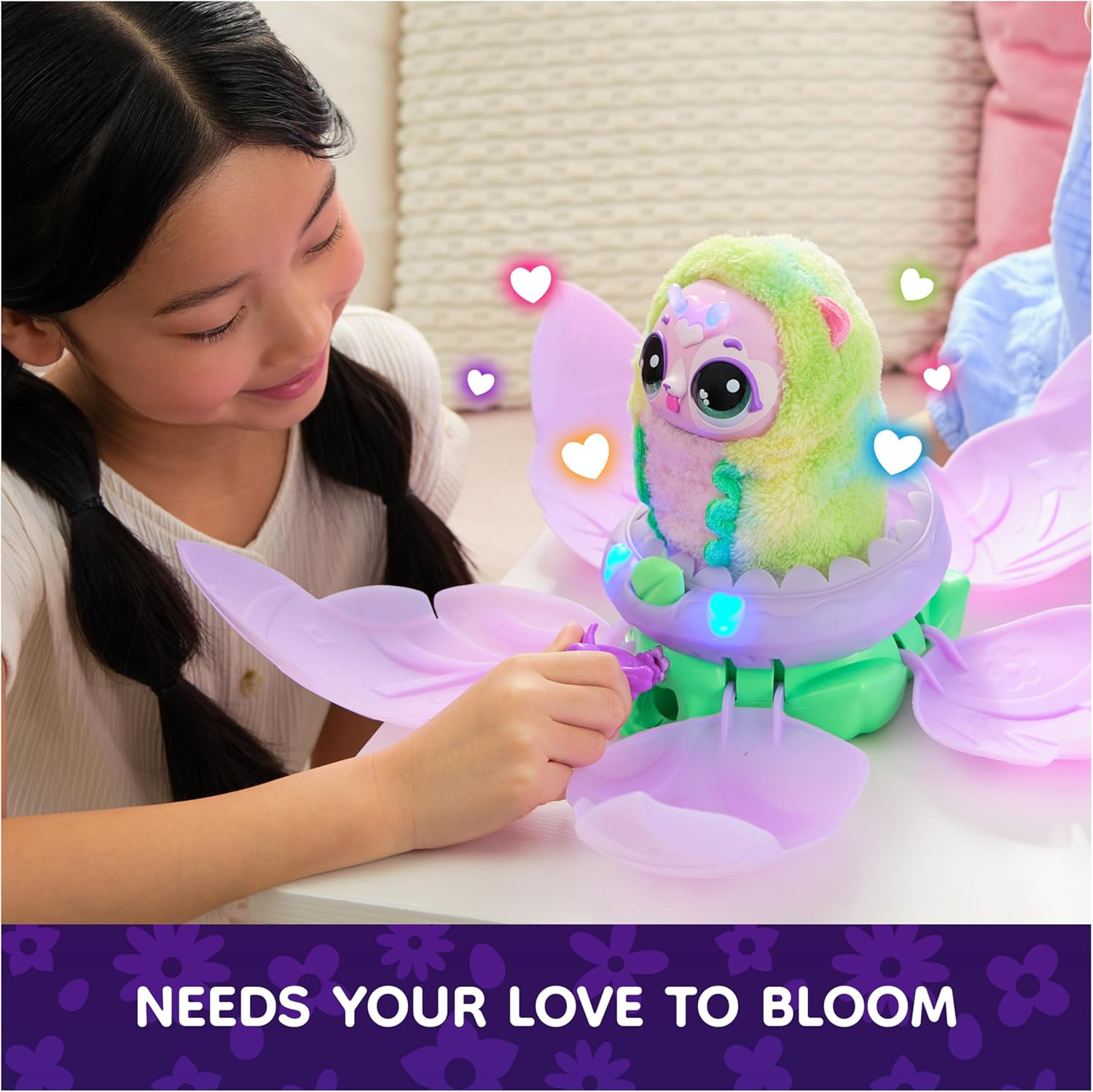Bloomables by Hatchimals, Puppyfly Surprise Interactive Toy and Flower with Repeatable Reveal and Transformation, 100+ Sounds and Reactions (Styles Vary), Kids Toys for Girls and Boys. image number 4
