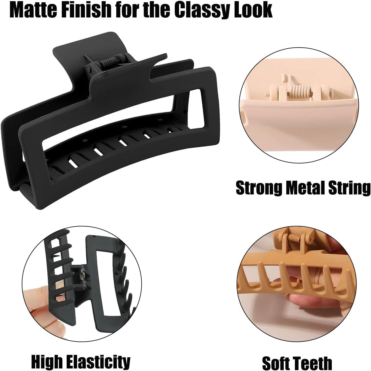 Claw Clip, Mtxorvix 8 Pack Hair Clips, Hair Claw Clips for Women Girls Thick Thin Hair, Hair Claw Clips Strong Matte Banana Clips Strong Hold Jaw Clip, Hair Clips for Women, Claw Clips for Thick Hair