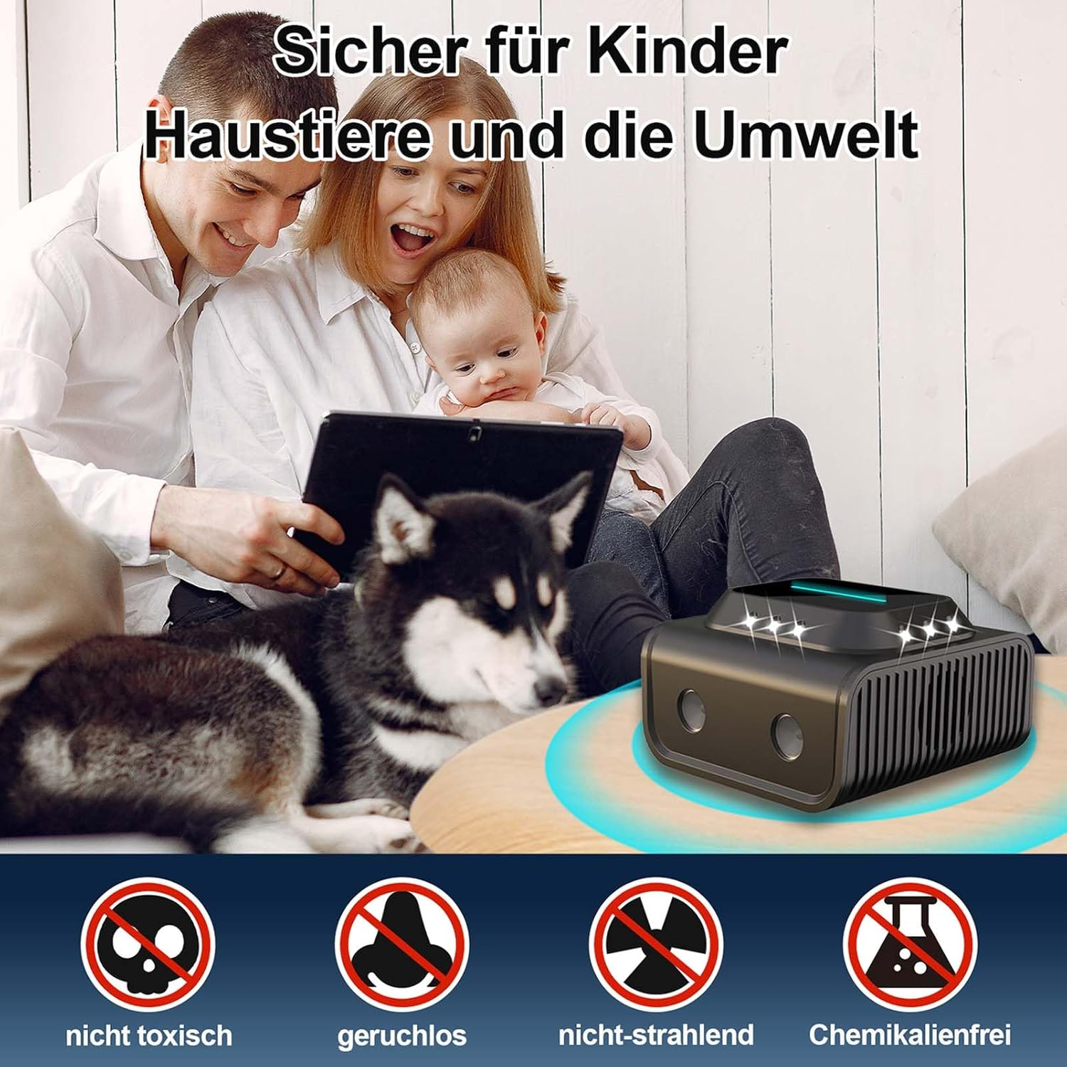 Marten Deterrent with LED Flash Light, Marten Deterrent Attic, USB Ultrasonic Mouse and Rats, Martens Repel 360&deg; Ultrasound Mouse Repellent, Martens Deterrent House, House, Garden, Garage, 3 Working image number 5