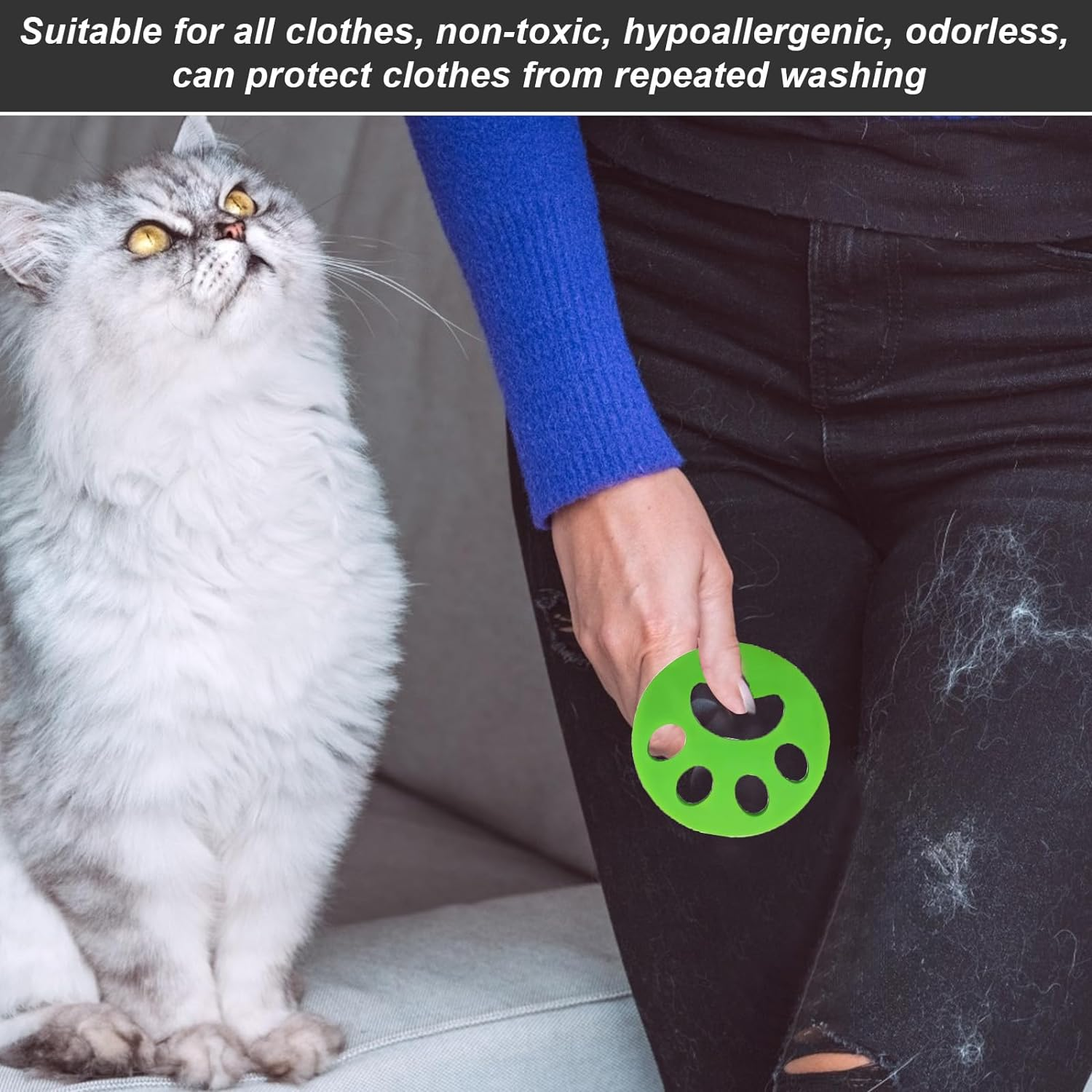 2Pcs Pet Hair Remover,Pet Hair Remover for Washing Machine,Dog Hair Remover,Cat Hair Remover,Reusable Dogs and Cats Hair Catcher for Laundry Washing Machine image number 2
