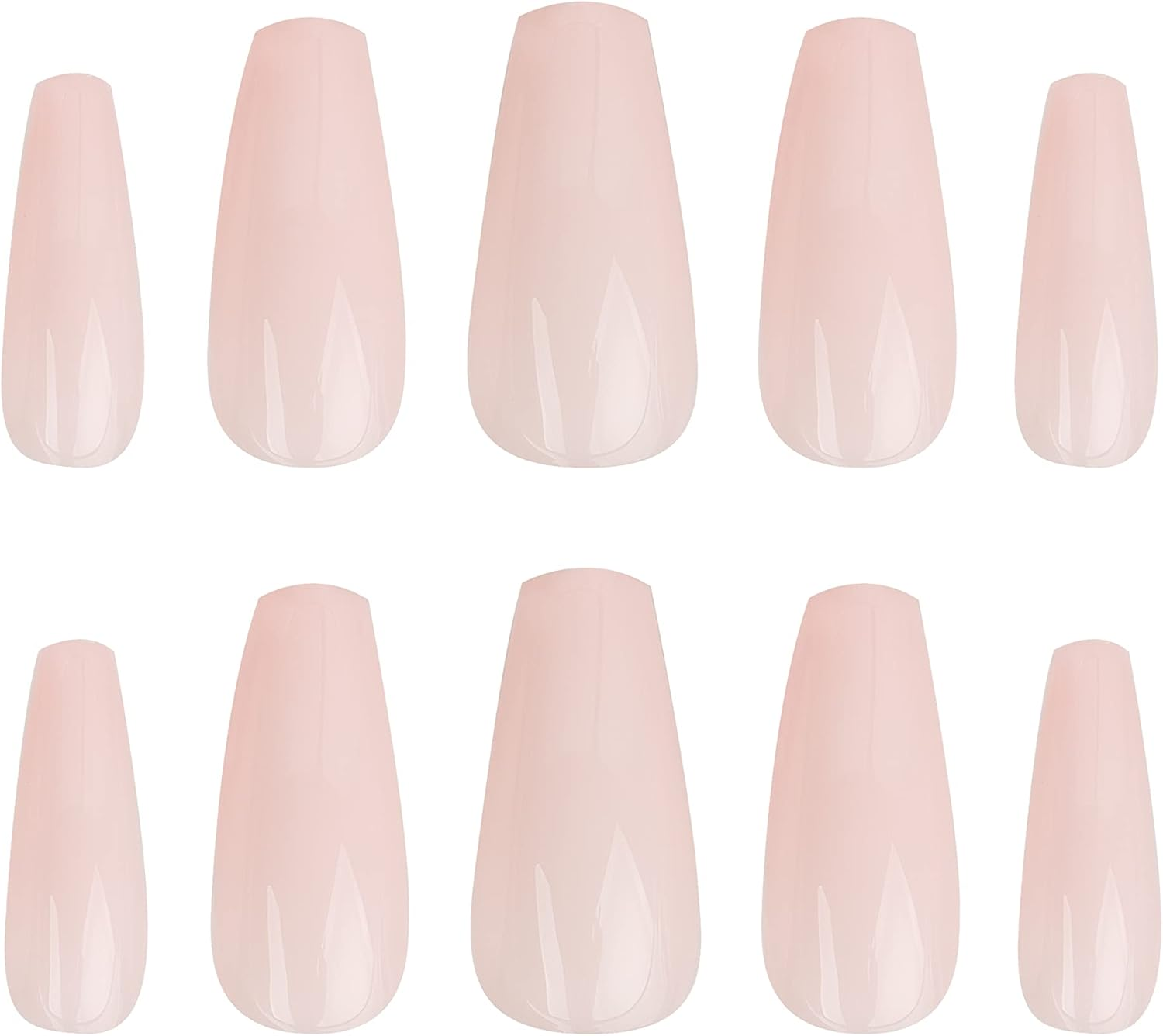 Nail HQ Long Coffin Baby Pink Nails