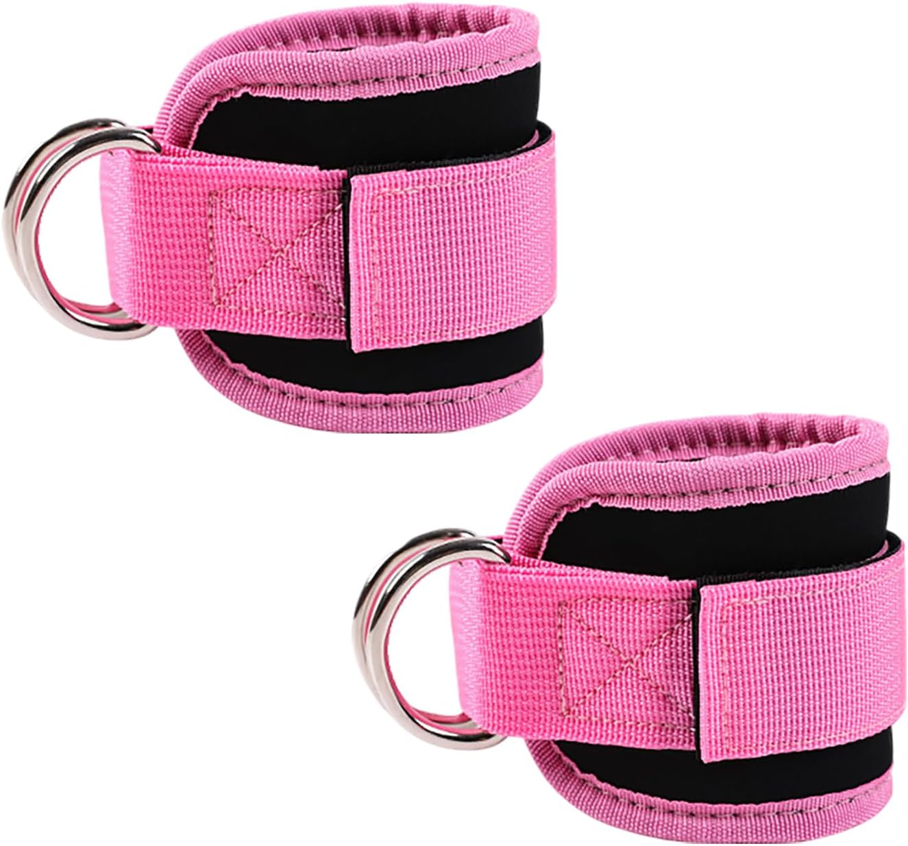 Icovalescent Pack of 2 Foot Straps Cable Pull, Weight Cuffs, Fit Grip Lifting Straps for Fitness, Gym, Workout, Cable Machines, Strength Training Equipment (Pink) image number 3