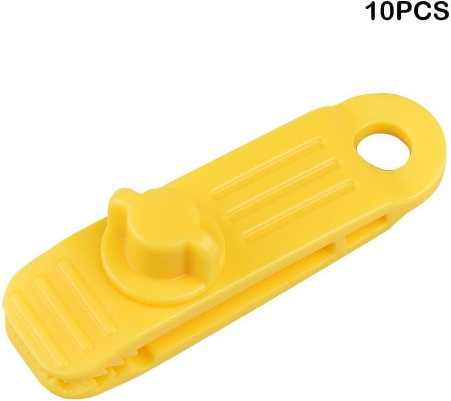 10 Pieces Camping Hiking Picnicking Tent Tarp Fasteners Windproof Awning Wind Rope Clip Fastening Clamps Outdoor Equipment image number 4