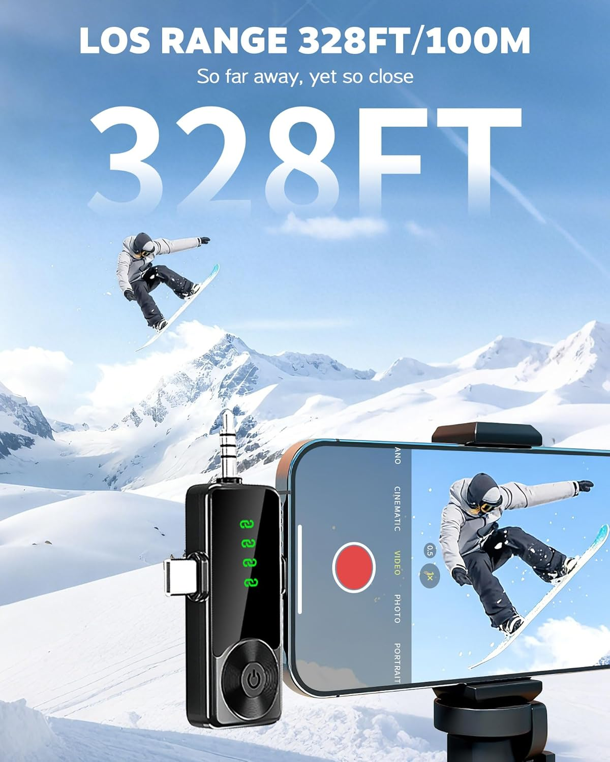 Ominoral 3-In-1 Wireless Lavalier Microphone for Iphone, Android, Cameras - Mini Microphone with Noise Reduction,14-Hour Battery Life, 2 Mic for Video Recording, Tiktok and Youtube, Vlogging image number 5