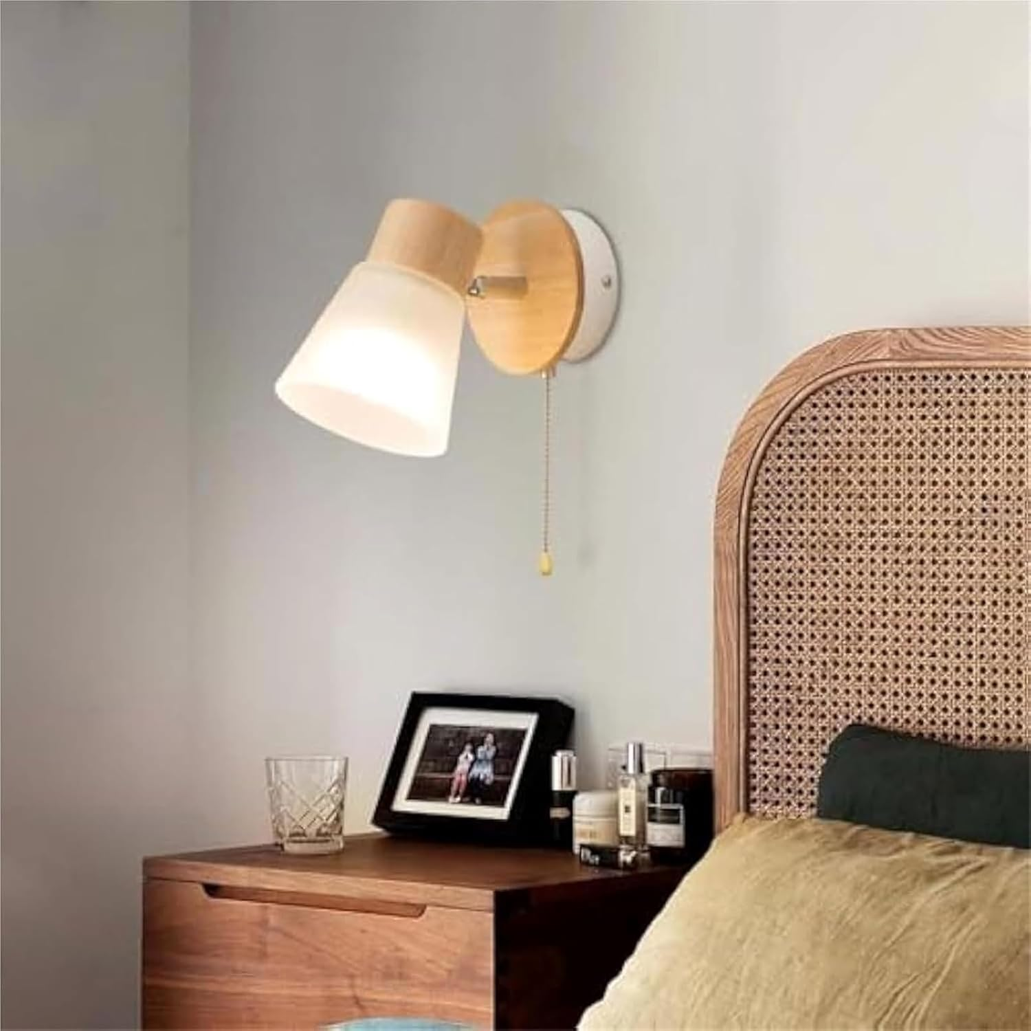 Retro Industrial Style Wall Lamp Wall Light Frosted Glass Lampshade and Pull Switch 180&deg; Adjustable Function Wall Sconce Wall Lighting image number 6