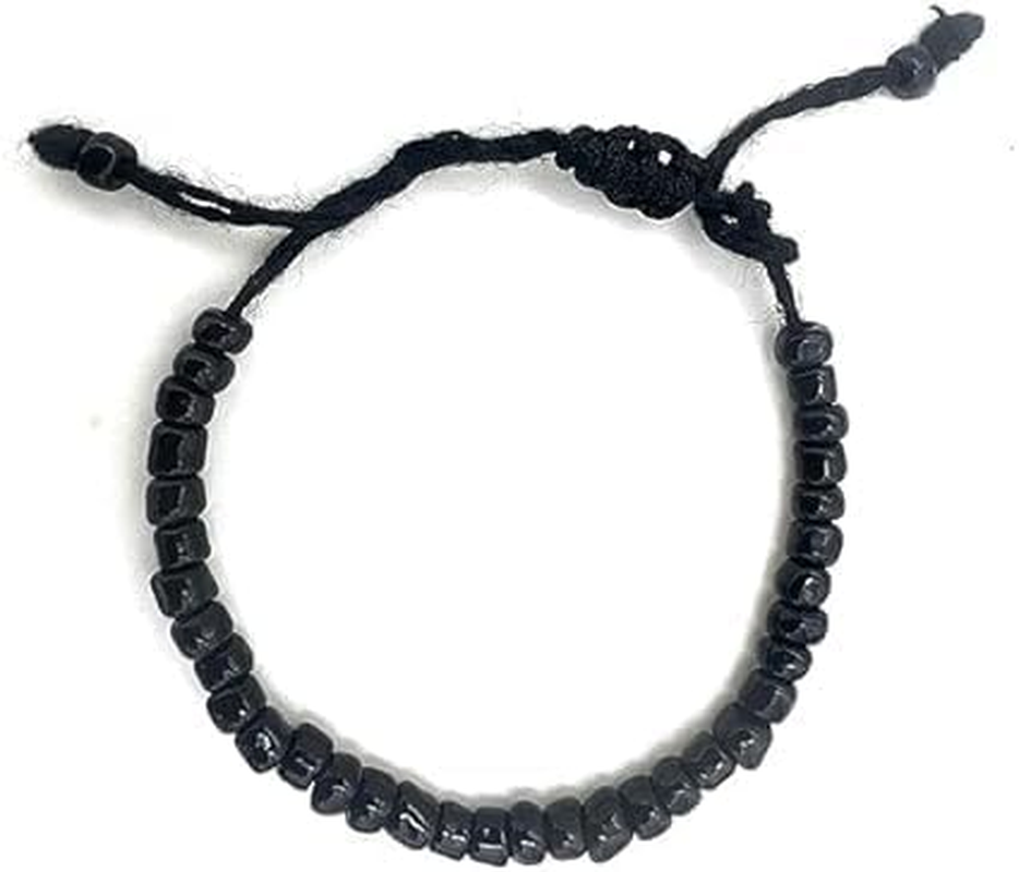 CLICK2GET Black Nazariya Bracelet Set for Baby Girls & Boys (Set of 4) - Adjustable Cotton Thread Evil Eye Bracelets for Newborns (0-1 Year), Black image number 1