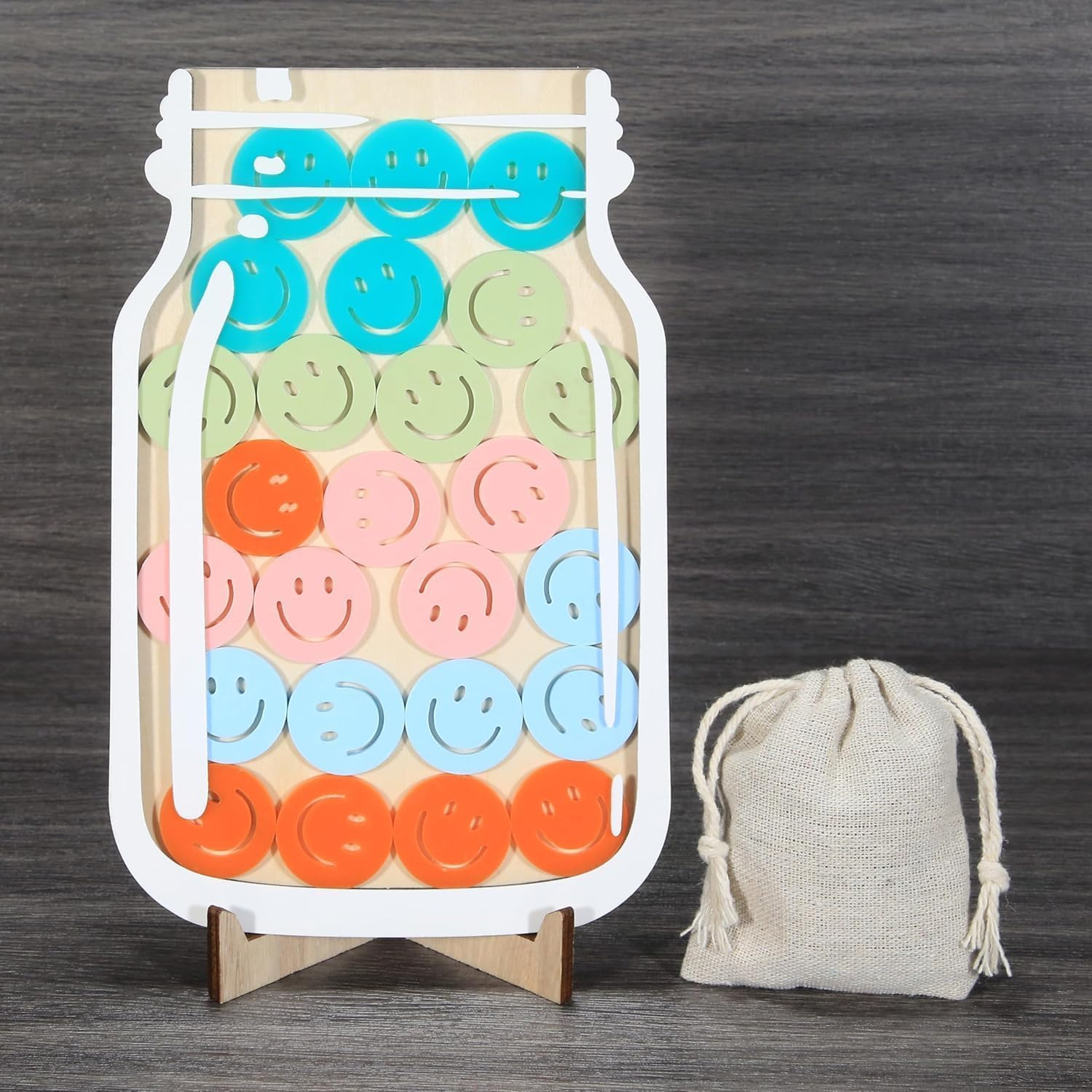 Magnetic Reward Jar, Personalized Reward Jar Positive Behavior Jar,Classroom Reward Jar for Kids, Magnetic Reward Jar for Classroom Bulletin Board,Smiling image number 5