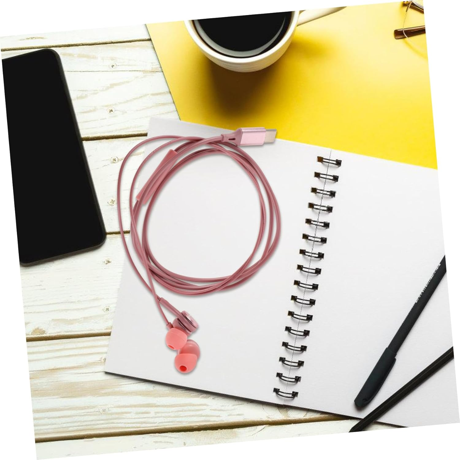 COHEALI Noise Cancelling Music Headphones Type C Interface Wire Earphones for Travel Sound Cancelling Microphone image number 1