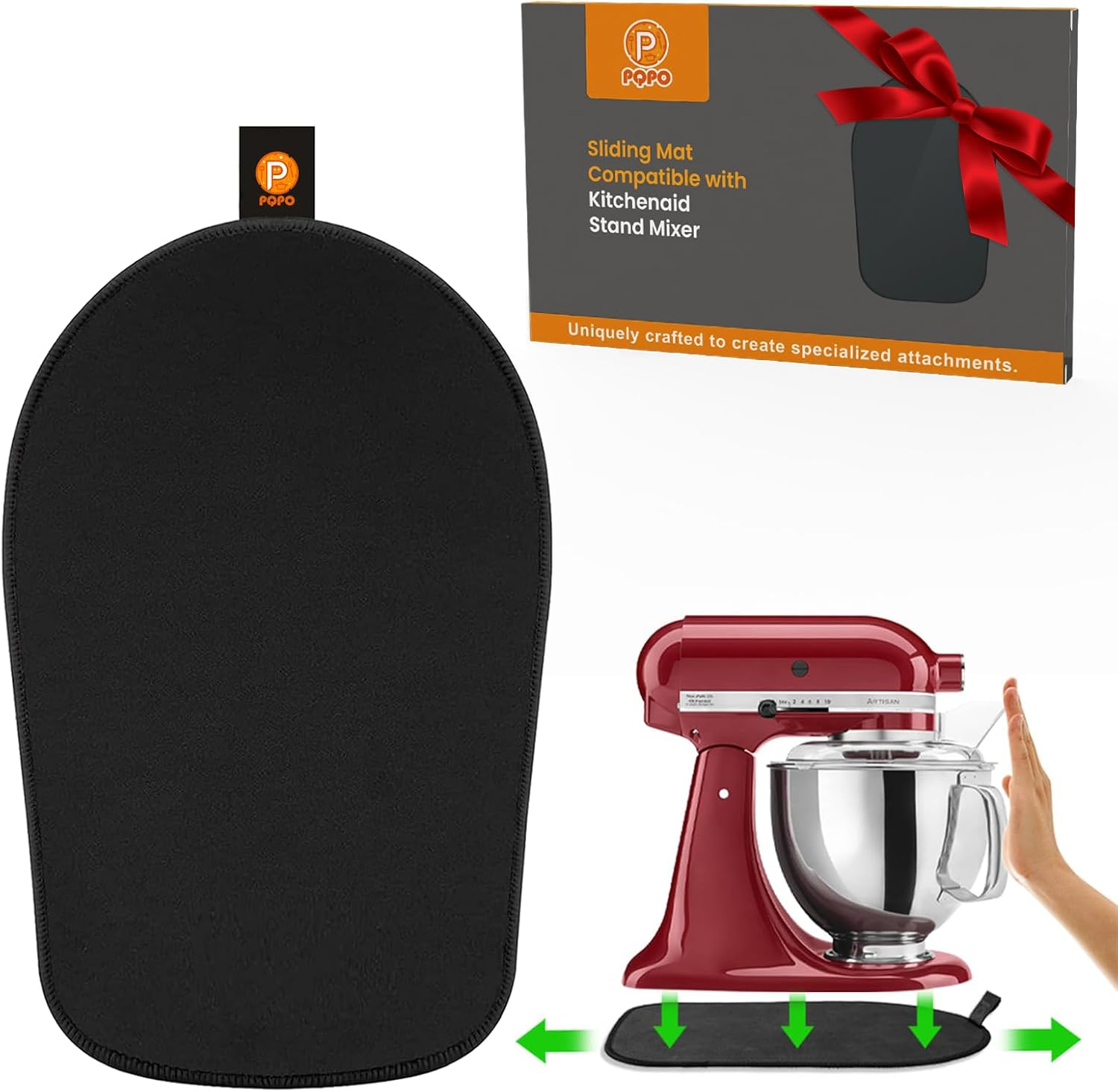 Mixer Sliding Mat Compatible with Kitchenaid 4.5 & 5 Quart Stand Mixer, Slider Mat Compatible with 4.5 & 5Qt Kitchenaid Mixer Accessories image number 3