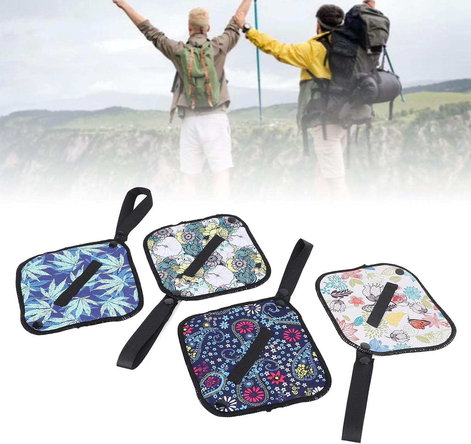 4Pcs Pee Cloth for Women Hiking Camping, Reusable Toilet Paper Washable Absorbent Female Urination Outdoor Pee Pad Travel Camping Backpacking Essential for Women image number 4