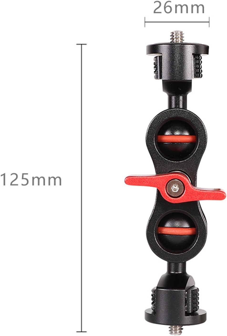 Suction Cup Camera Car Mount, Camera Suction Mount with Dual Ball Articulating Arm, 1/4 Screw Hole, 360&deg; Horizontal Adjustment and Rotation, for Action Cameras, Digital SLR Cameras image number 4