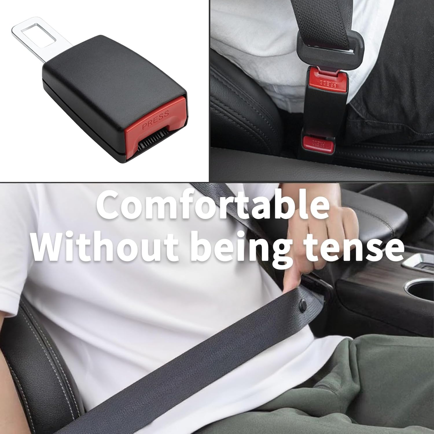 1 Pack Seat Belt Extender, Car Accessories Buckle Holder for Easy Buckling, Adjustable Clip Assistant for Adults, Elderly & Special Needs, Universal Fit