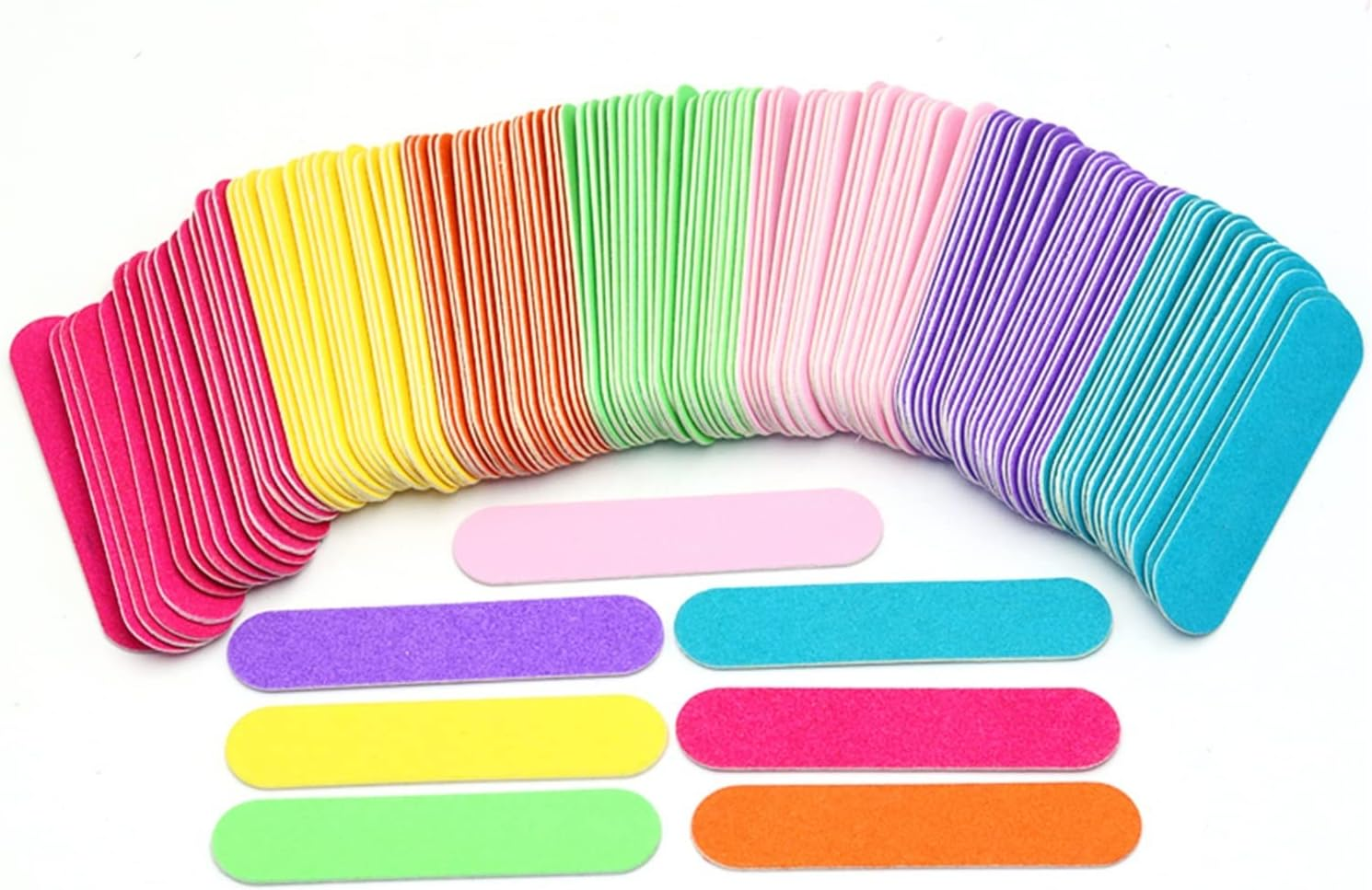 TRUSTTWO 500Pcs Double Side Nail Files Mini Wooden Sanding Buffer Block for Gel Polish Manicure Pedicure Salon Professional Nail Art Tool the New (Color : Pink) image number 6