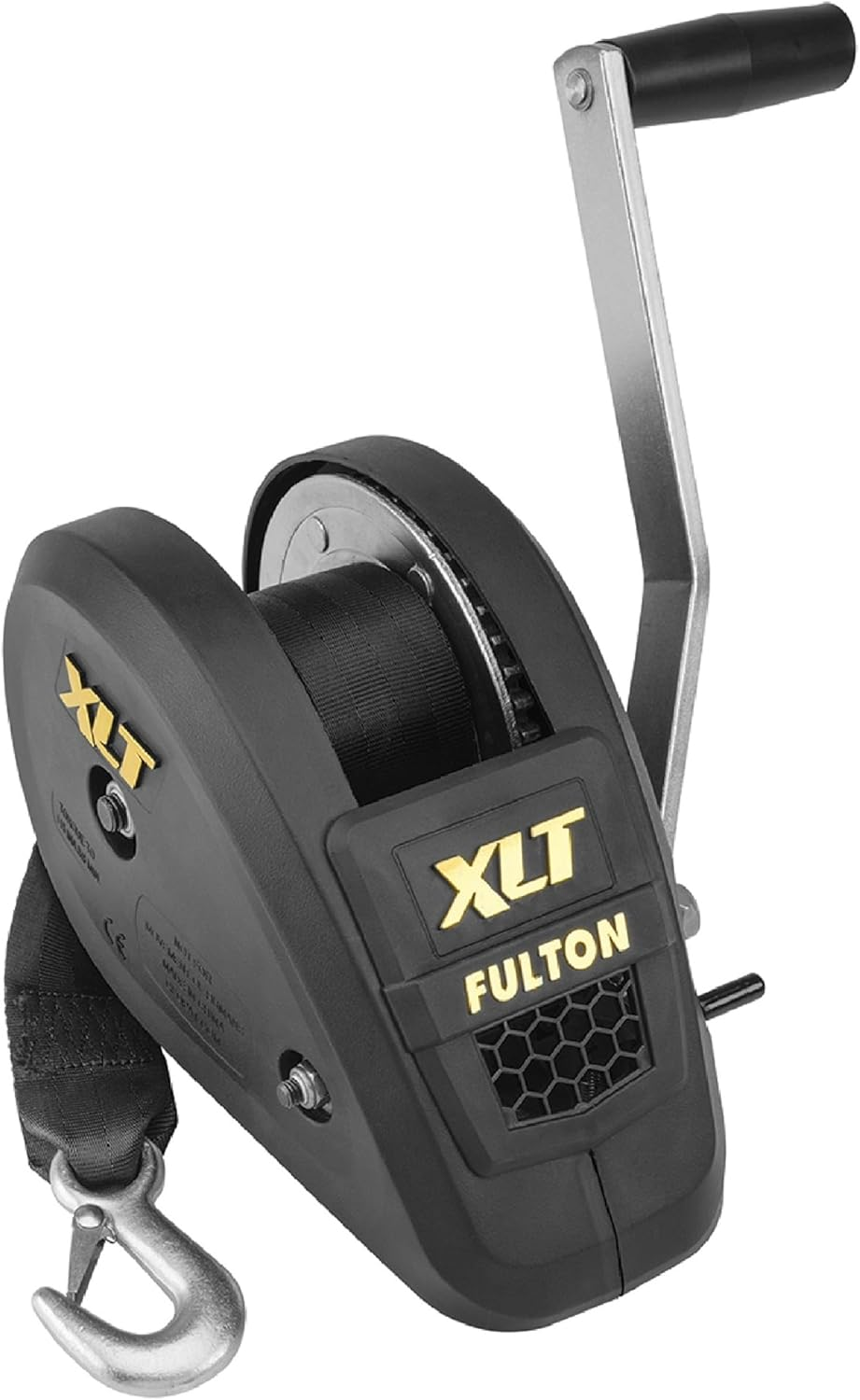 Fulton 142314 XLT Single Speed Winch with 20' Strap and Cover - 1800 Lbs. Capacity, 1 Pack, Black image number 3