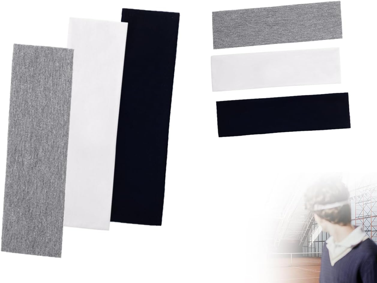 Lhbwhiz Pack of 3 Yoga Headbands, Women'S Non-Slip Wide Headband, Soft Elastic Fitness Hair Bands, Sports Fabric Hair Band, for Running, Exercise, Gym (23.5 X 6 Cm, Solid Colour) image number 5