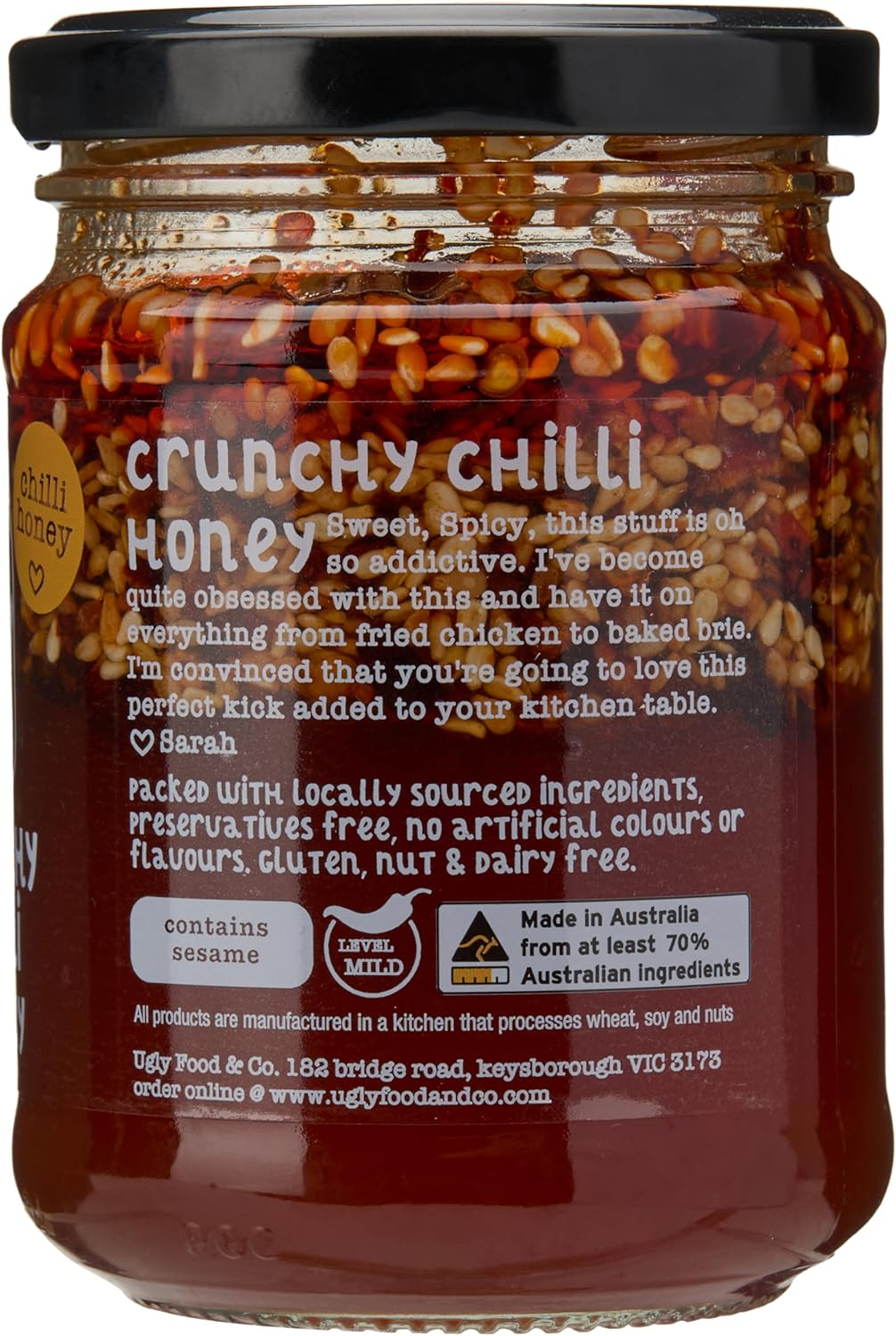 UGLY FOOD and CO - Crunchy Chilli Honey, 250G image number 3