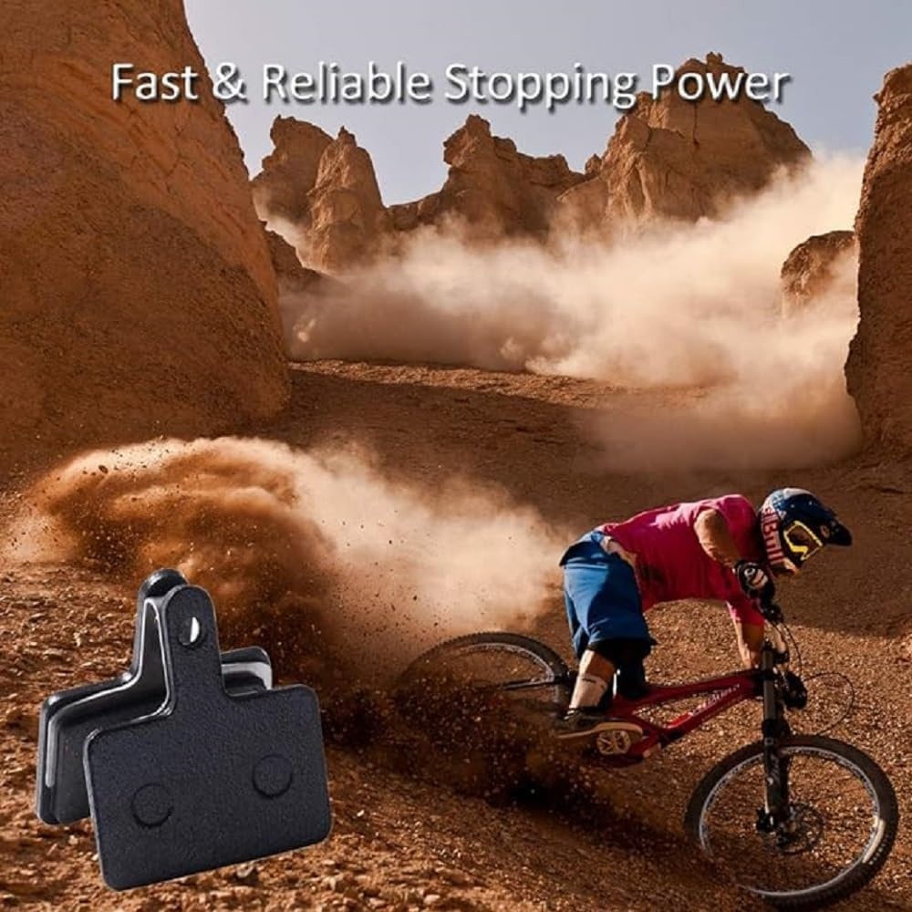 2 Pairs Bike Brake Pads, Best Tek Disc Brake Pads for Shimano M315 M355 M515 M525 C501 C601 M375 M395 M415 M416 M446 M465 M475 M485 M486, and Replacement Other Same Desgin Bicycle Disc Brake Pads image number 2