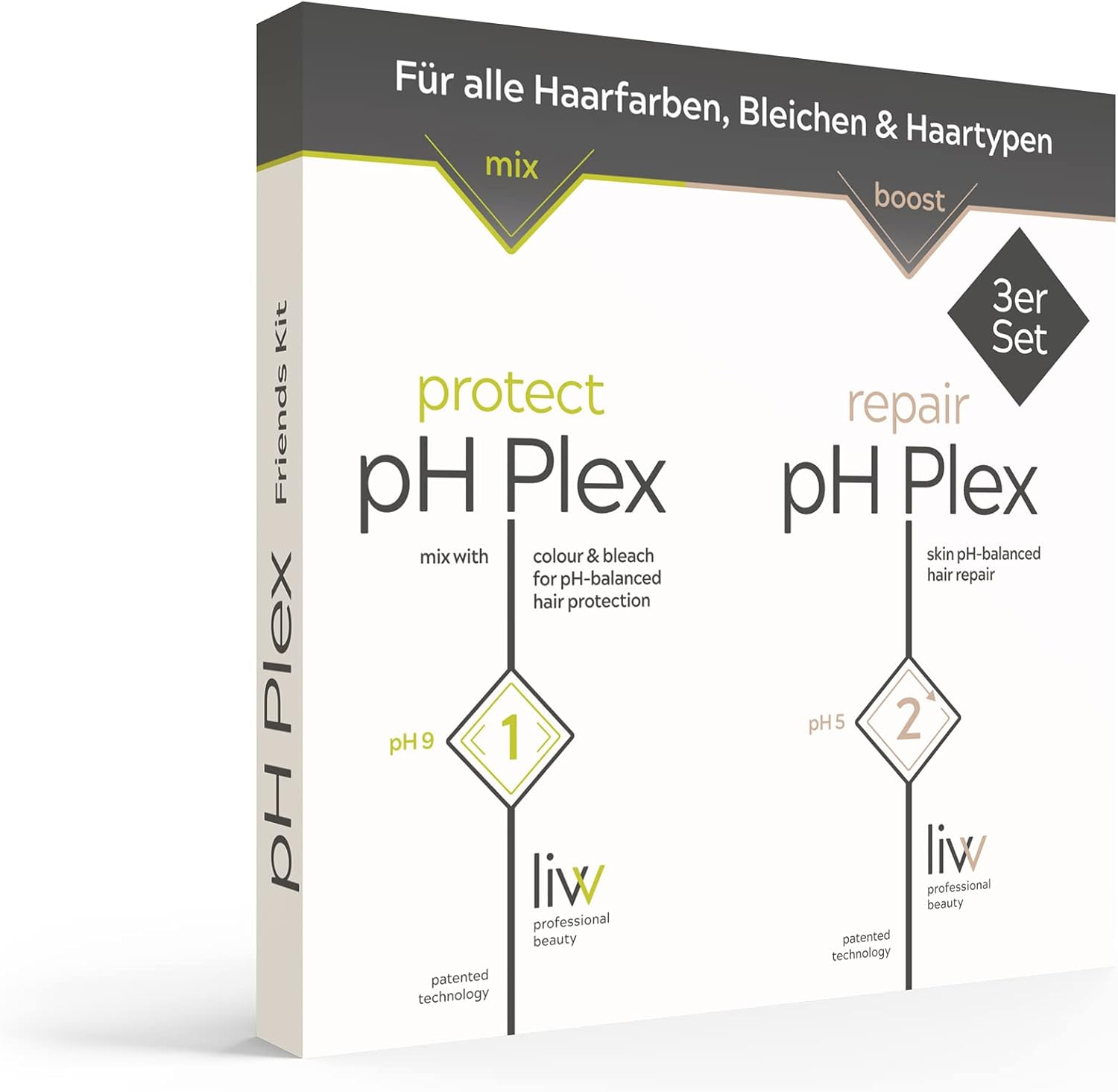 Ph Plex 1 Protect & 2 Repair - Hair Care System (10X) for Protection & Repair Colouring, Discolouring & Bleaching Repairs Damaged Hair for All Hair Types for Optimal Hair Feeling