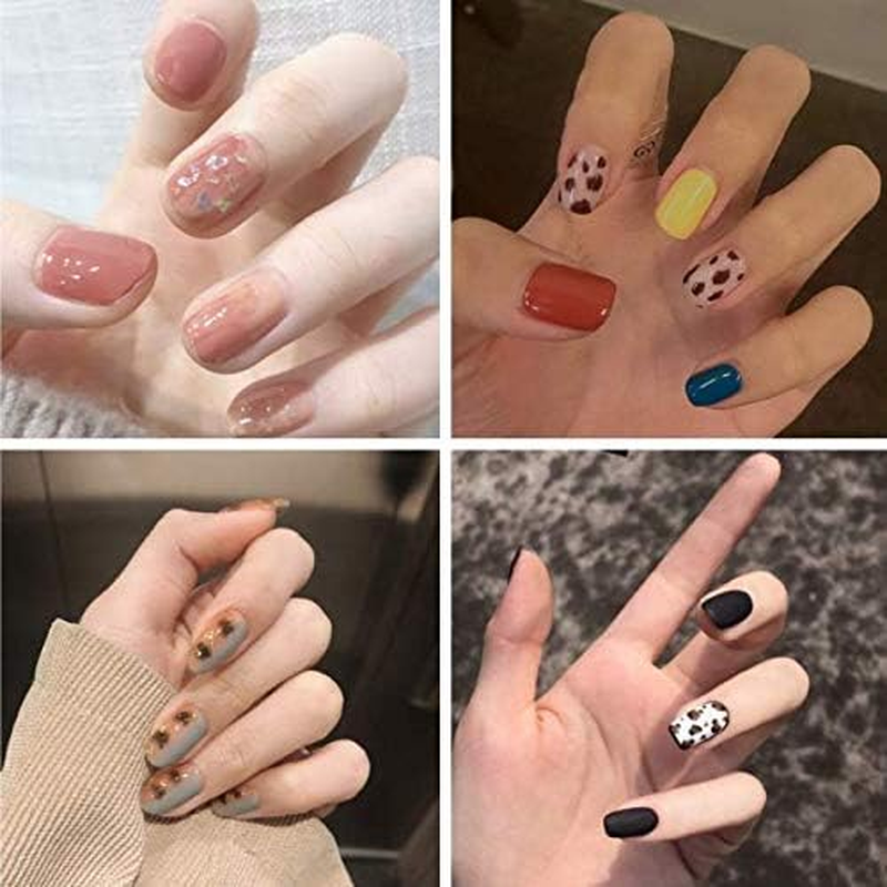 4 Sheets Self-Adhesive Tip Nail Stickers Nail Art Tattoo Nail Decals DIY Nail Art Decoration (Leopard Print Series of Gentle Nude Temperament) image number 1