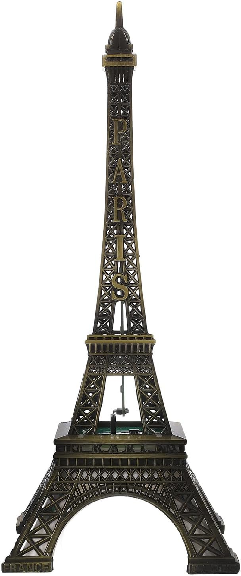 Gatuida LED Eiffel Tower Lamp, Light up Eiffel Tower Nightlight Zinc Alloy Model, 9.64 Inch, Wedding and Home Decoration image number 6