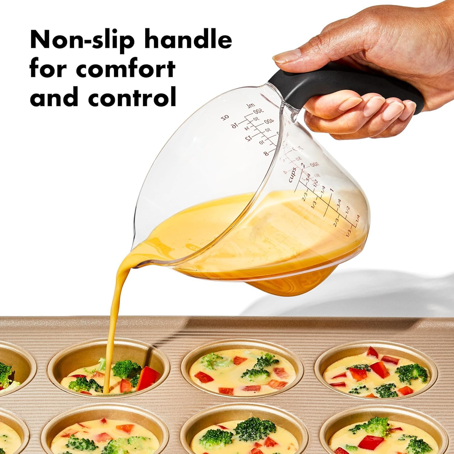 2Pcs Good Grips Angled Measure Cup, 500Ml, 2 Cup