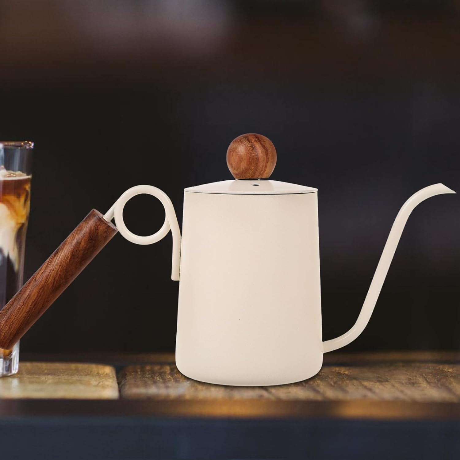 VINTORKY Stainless Steel Coffee Maker Gooseneck Pot for Tea Camping and Espresso Brewing image number 6