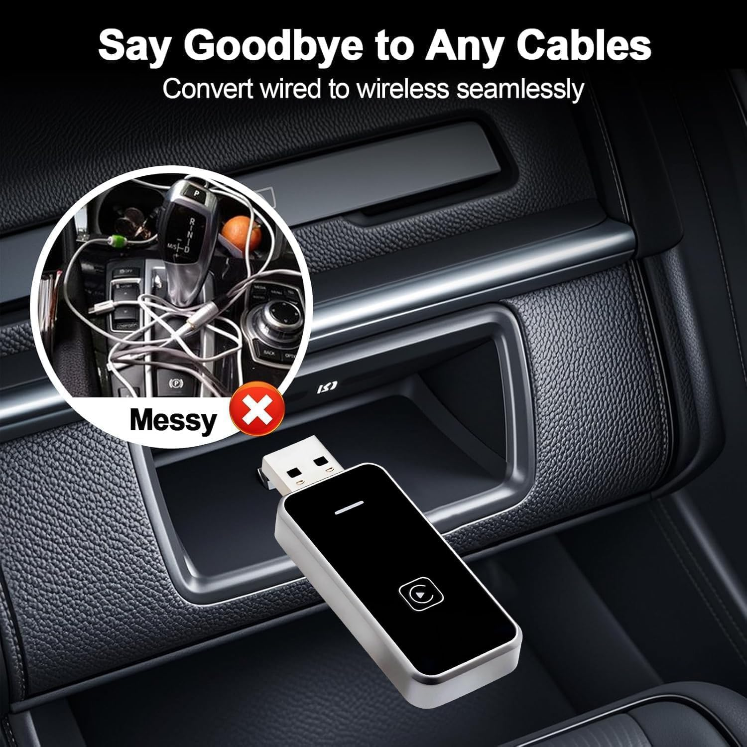 2025 Upgraded Wireless Apple Carplay Adapter for Iphone, Plug and Play Wireless Adapter, Mini&Stable Carplay Wireless Dongle for Ios 10 image number 2
