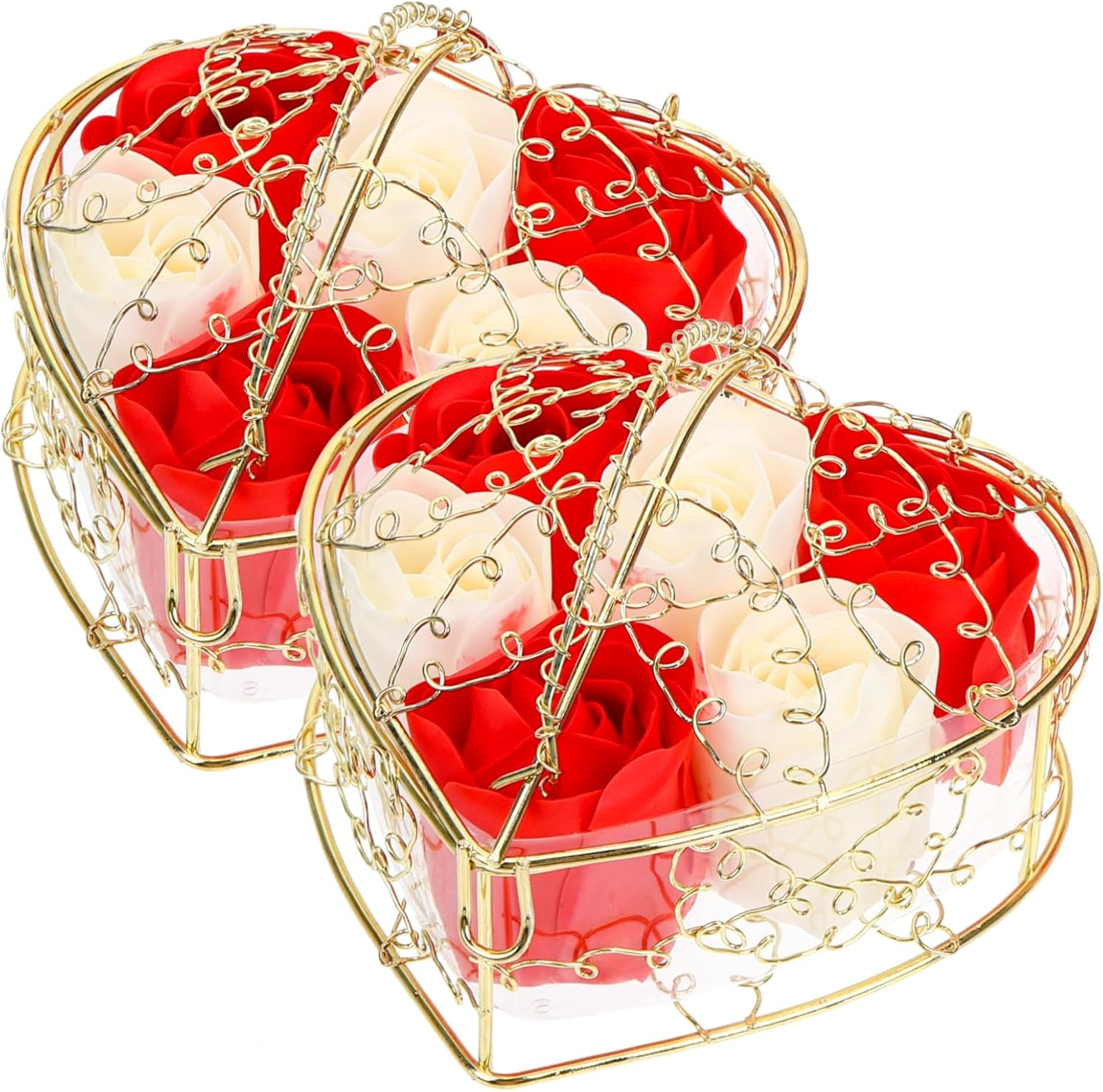 ABOOFAN Floral Scented Soap Flower Rose Soap Box for Valentine'S Day Anniversary and Mother'S Day Romantic Decorative Bath Flowers image number 1