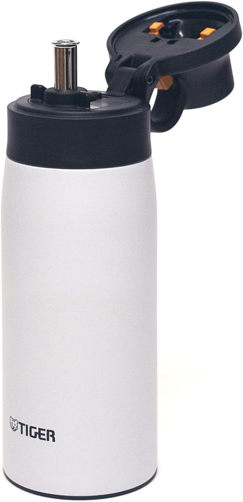 Tiger MCS-A35NWT Water Bottle, 11.8 Fl Oz (350 Ml), Stainless Steel Straw, Mug Bottle, Stainless Steel Bottle, Vacuum Insulated Bottle, Cold Insulation, for Home Use, Tumbler, Snowdrop (White) image number 3