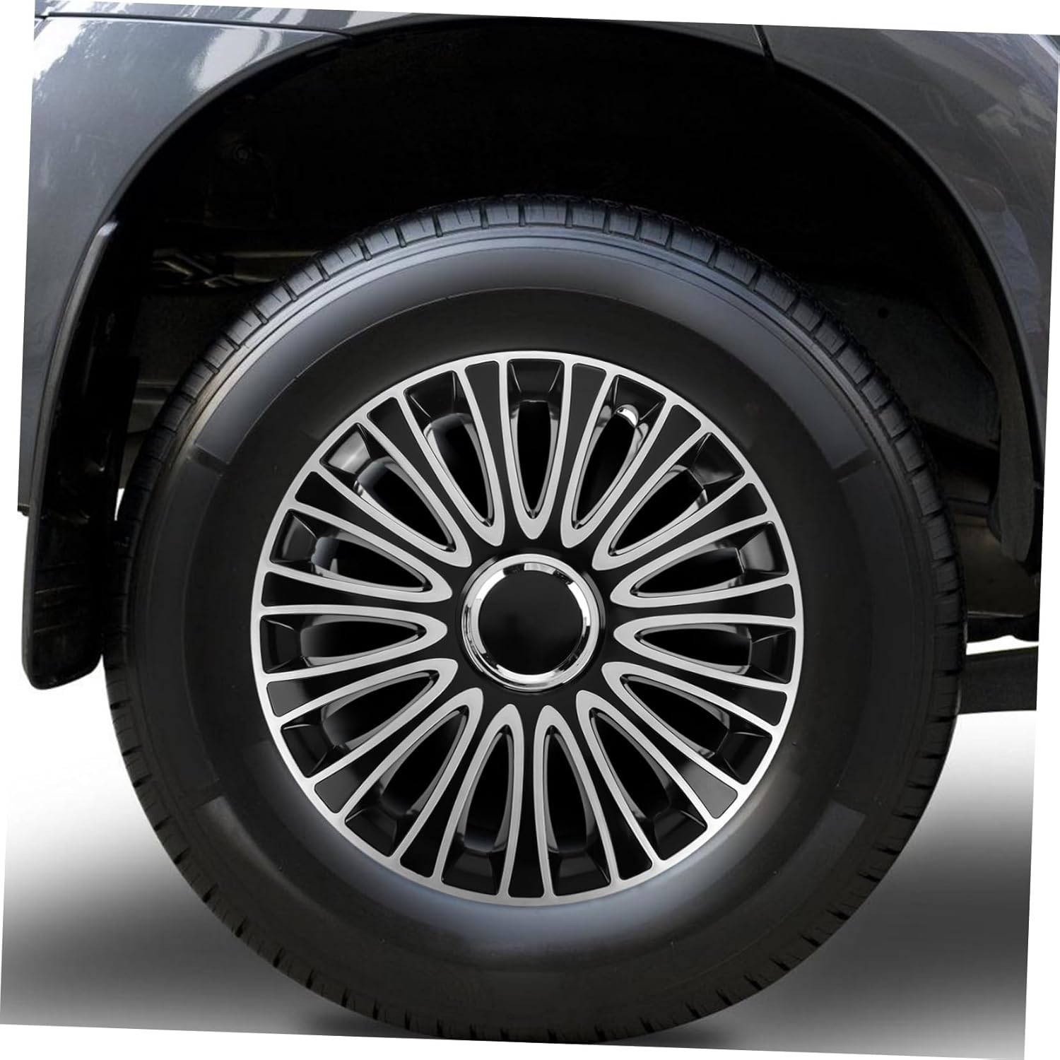 EXAOMBLE Automotive Wheel Rim Cover Car Wheel Decorative Hubcap Easy Install Fitment image number 4