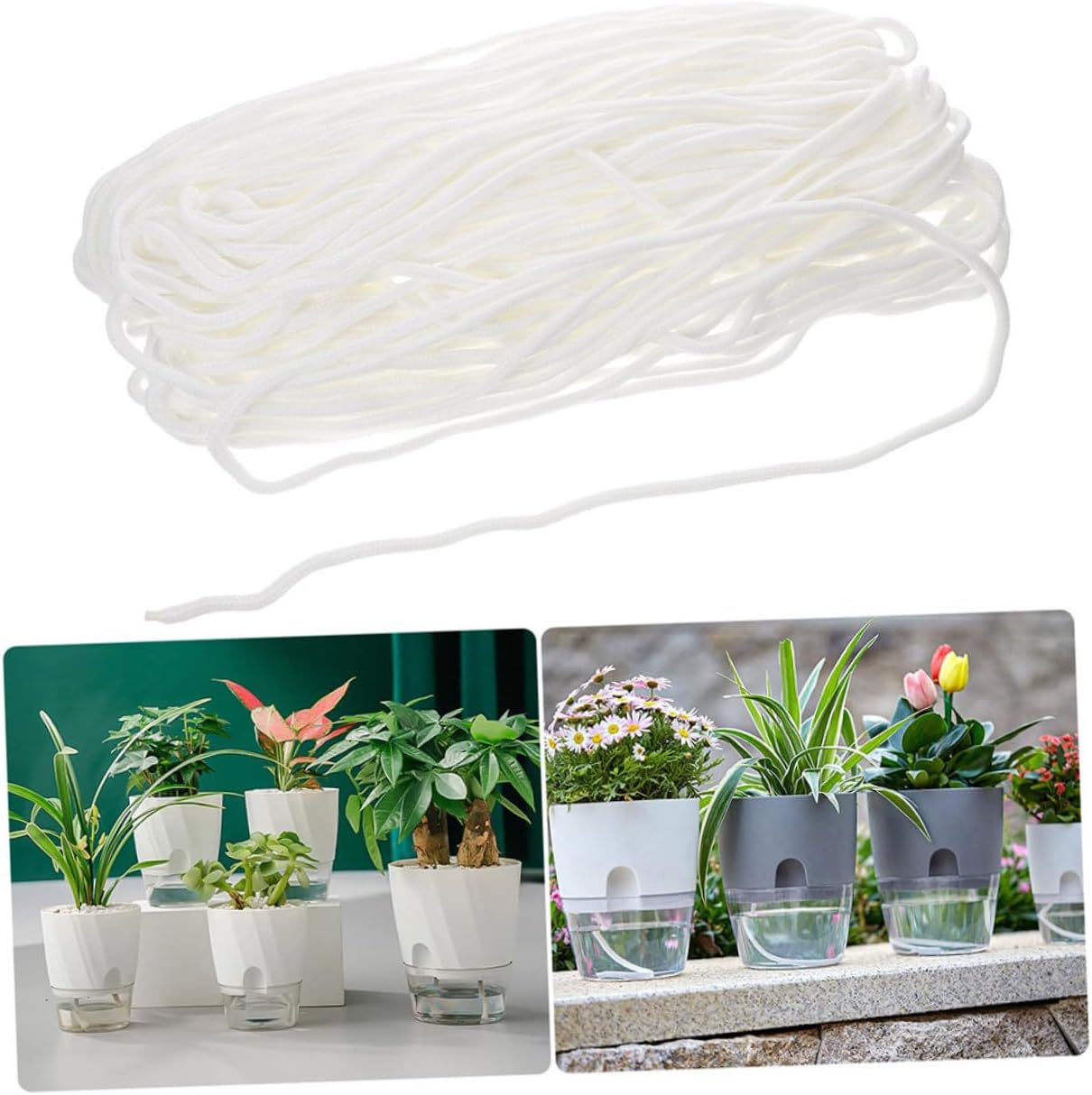 Kisangel Self-Watering Planter Rope Cotton Thread for Hydroponic Potted Plants Water Absorption Wick Cord for Garden Supply image number 1