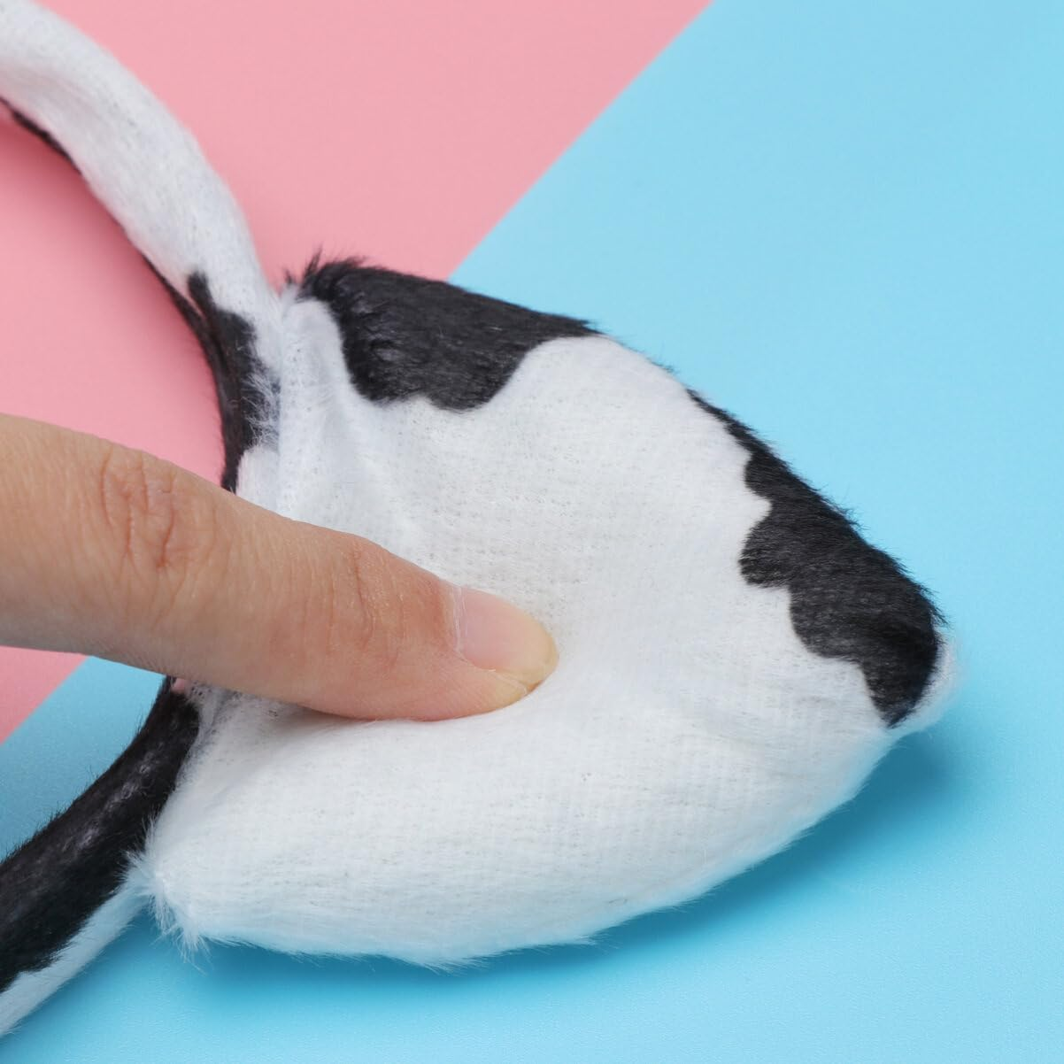 Minkissy 3Pcs Cartoon Animal Dress up Set Boys and Girls Headband Bow Tie and Tail Costume Party Supplies for Fun Dairy Cattle Party Props image number 2