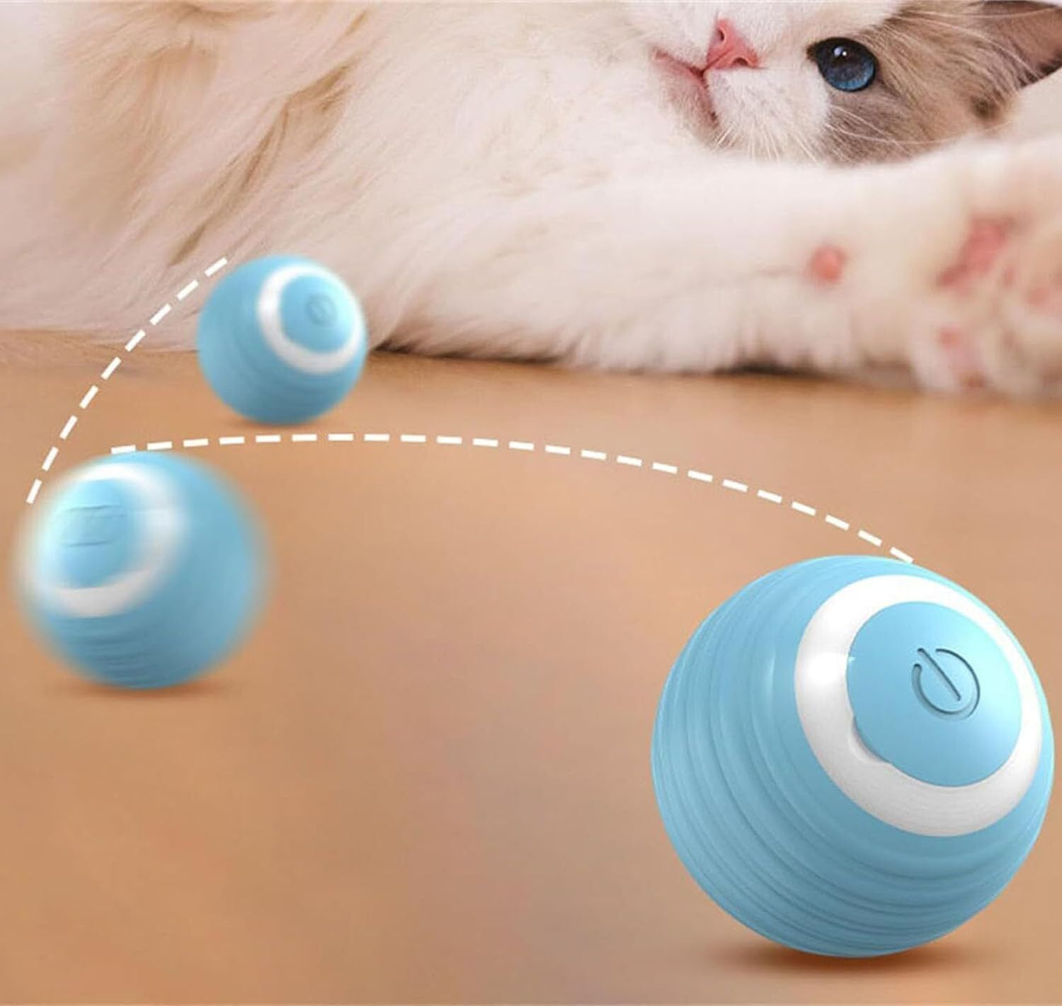 2024 New Aiveys-Aiveys Cat Ball,Aiveys Smart Ball Cat,Gertar-Gertar Cat Toy,Rolling Smart Ball Cat Toy,Cat Smart Ball (Blue+Pink)