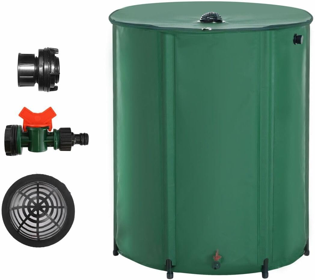 225L Rain Water Tank Barrel Rainwater Collection System Collapsible Bucket Portable Storage Container Catcher Garden Watering Harvesting 59 Gallon image number 4