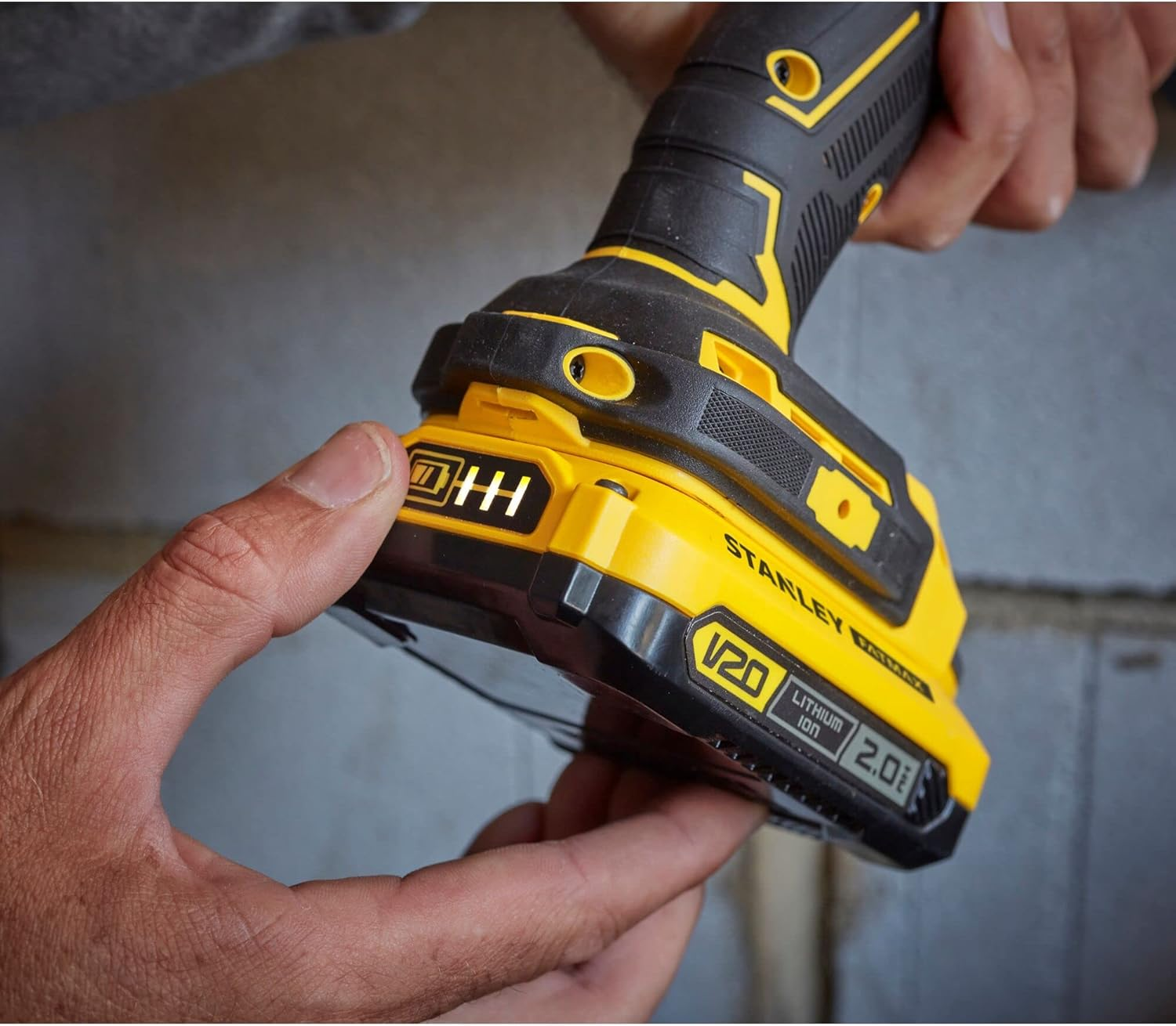 STANLEY FATMAX V20 | 18V 2.0Ah Lithium Battery - State of Charge Indicator, Compact Lithium-Ion Power for All V20 Tools image number 6