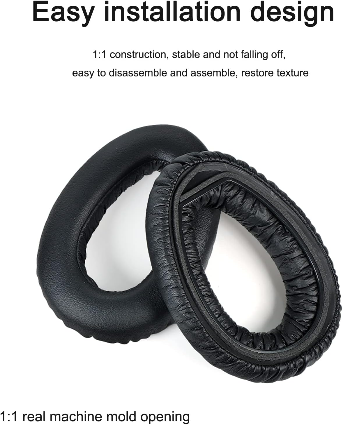 Adhiper Replacement PXC 550 Ear Pads, Compatible with Sennheiser PXC 550-II Wireless MB660 Series Headphones, Black image number 2