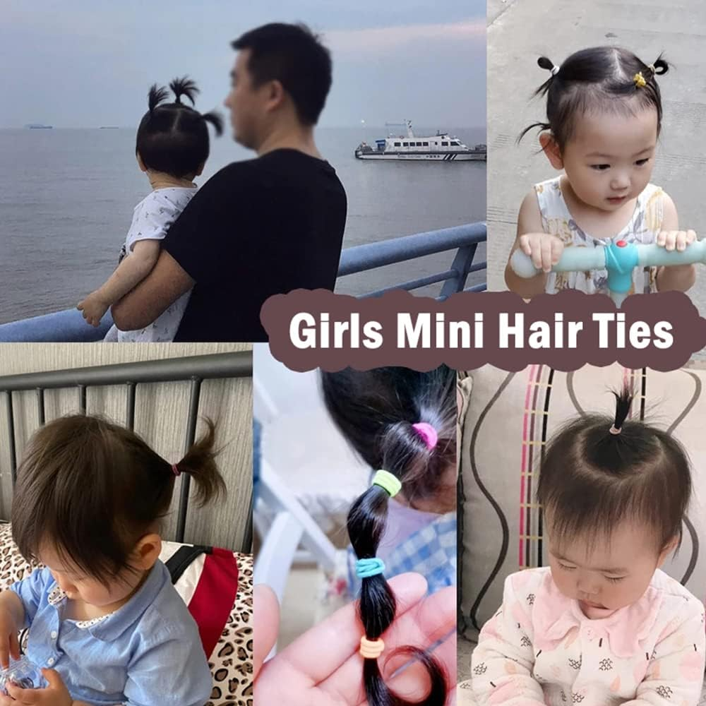 50Pcs Girls Mini Hair Ties Elastic Hairbands Kids Cute Baby Shower 04 Candy Selection image number 6