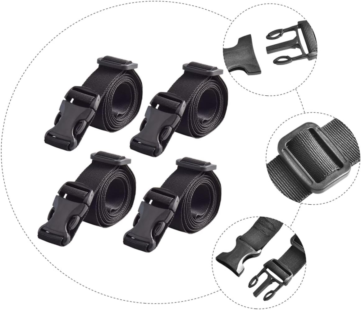 ANDRESLAD 4Pcs Tie down Straps Buckle Outdoor Luggage Tie down Belt Fastening Straps for Luggage Bags during Travel image number 4